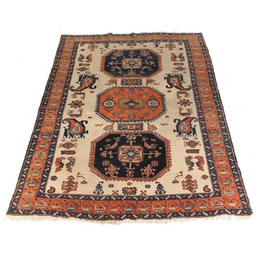 Hand Knotted Kazak Area Rug