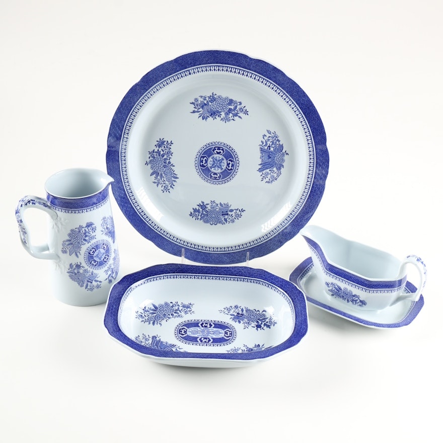 Spode "Fitzhugh" Blue and White China Serving Pieces