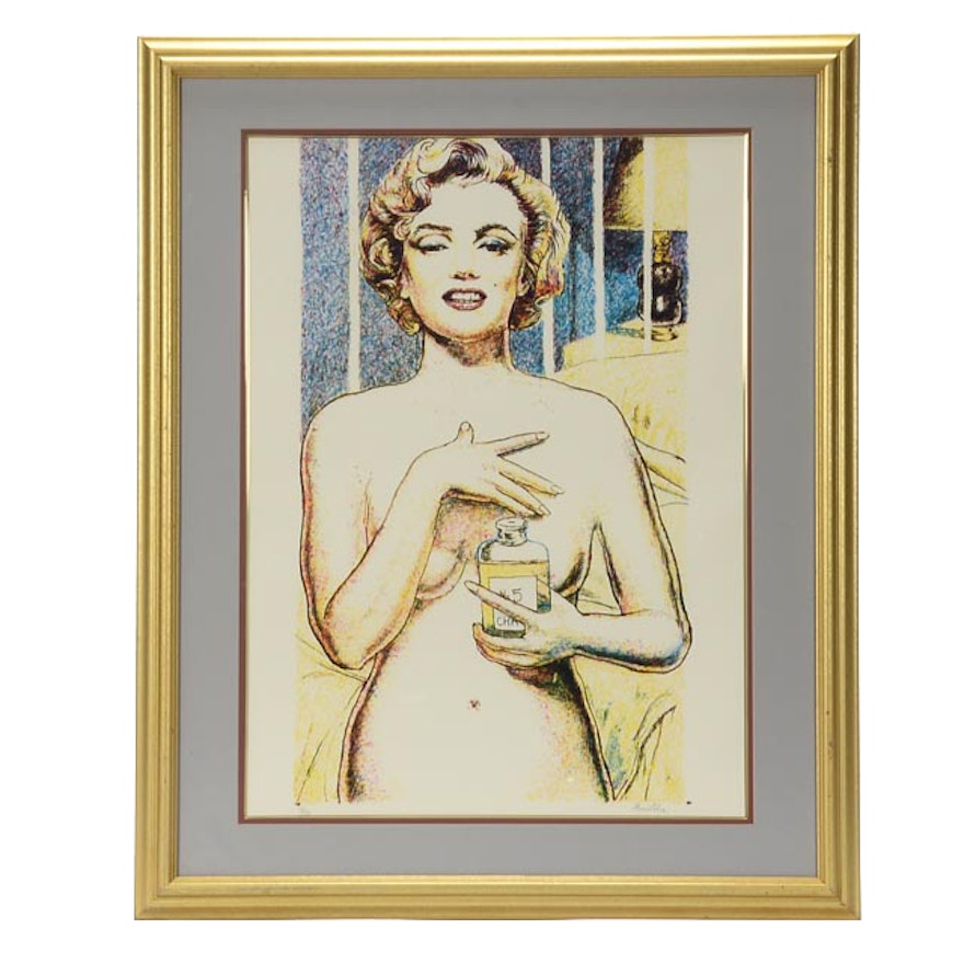 Tom Lohre Original Limited Edition Serigraph "Marilyn Monroe"