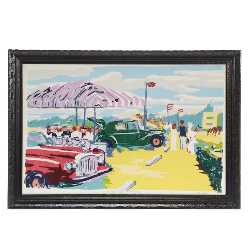 Tom Lohre Signed Limited Edition Serigraph "Tailgate Party Wellington"