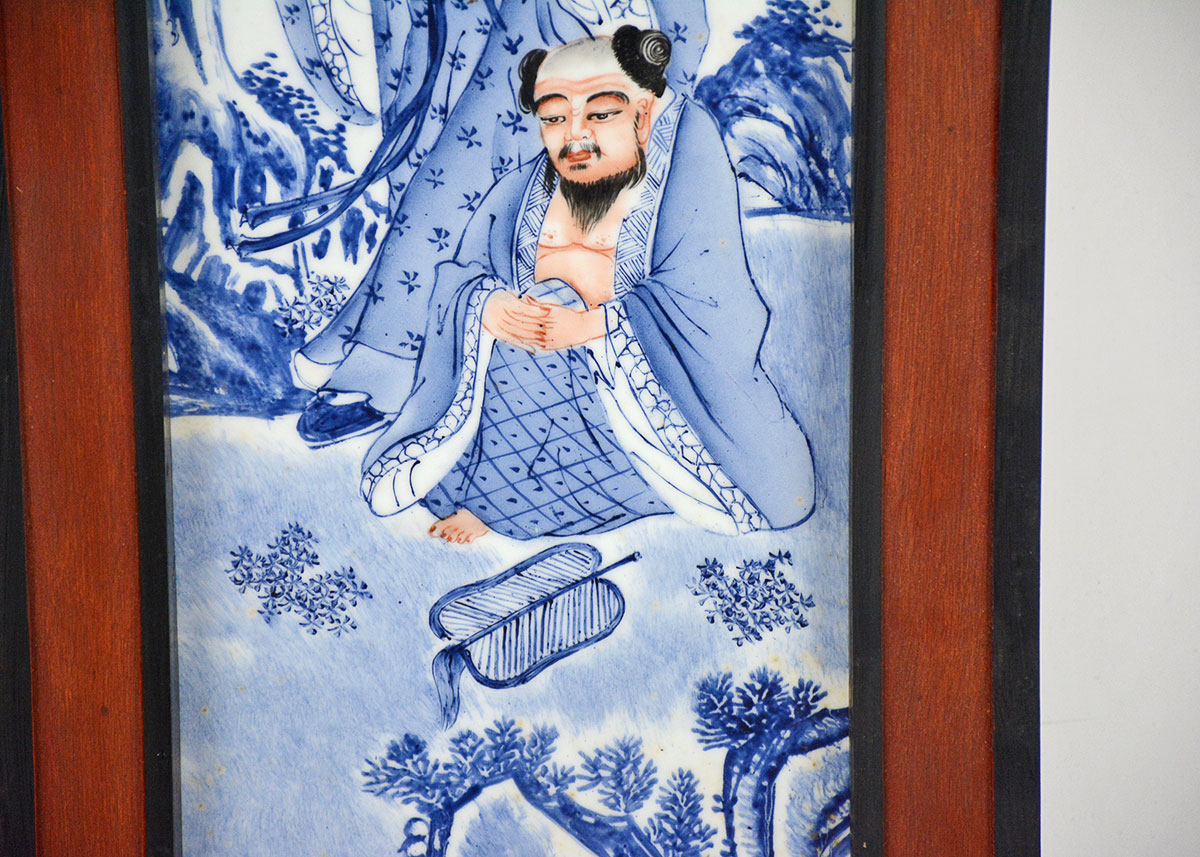 Hand Painted Chinese Porcelain Panel