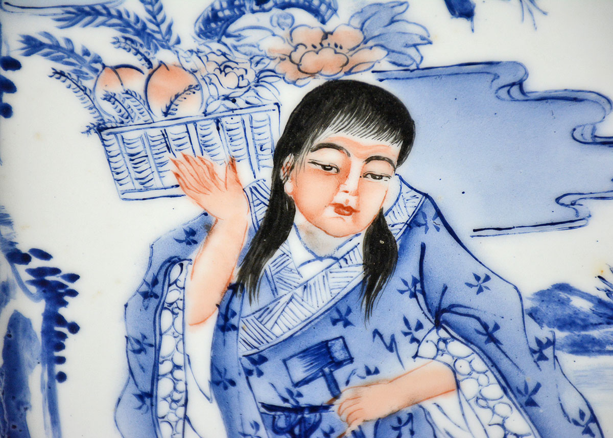 Hand Painted Chinese Porcelain Panel