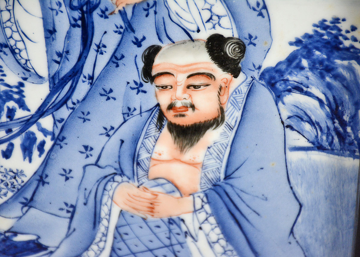 Hand Painted Chinese Porcelain Panel