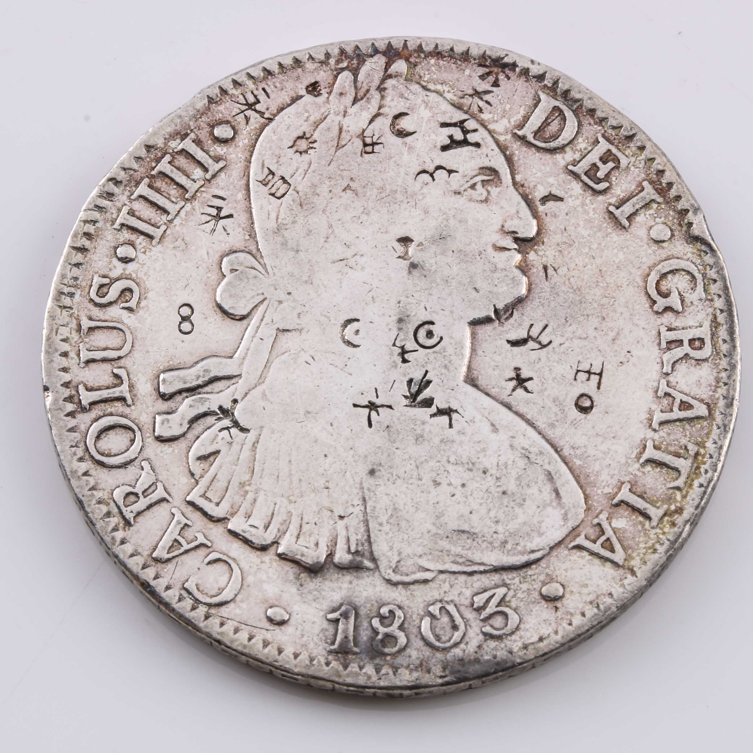 1803 Carolus IIII Mexican Spanish Colonial 8 Reales Silver Coin