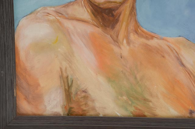 Mid-20th Century WPA-Style Oil Portrait on Board