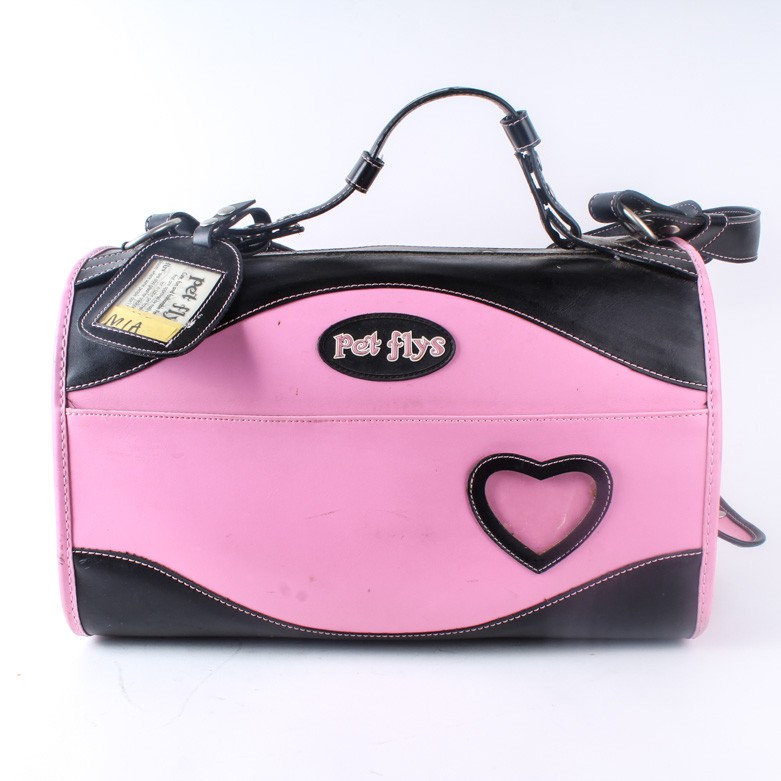 Pink and Black Pet Flys Animal Carrier Tote