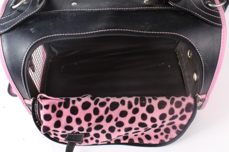 Pink and Black Pet Flys Animal Carrier Tote