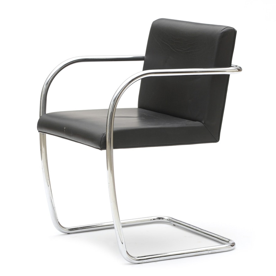 Mies van der Rohe "Brno" Style Arm Chair