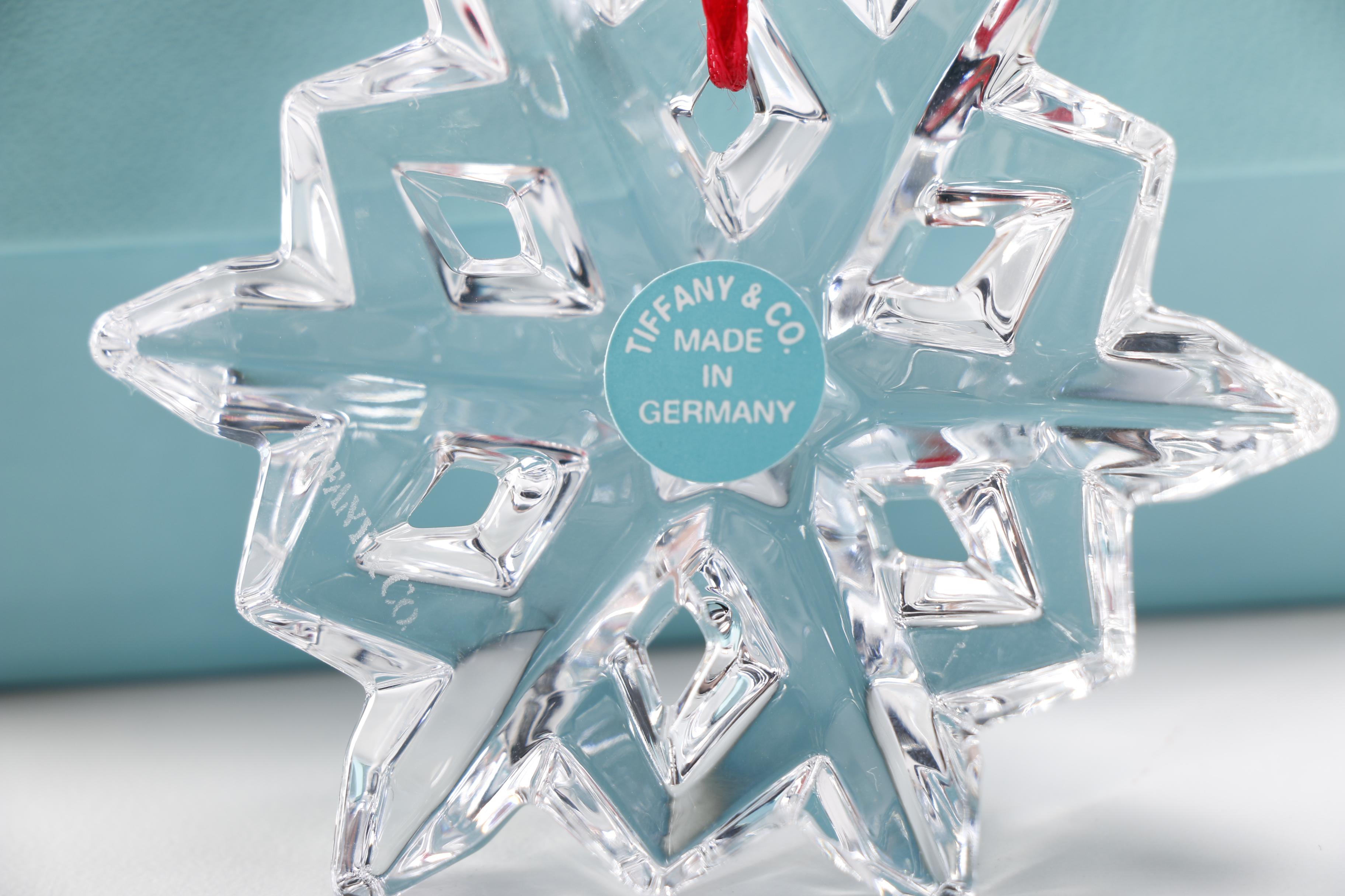 Tiffany & Co. Crystal Ornaments With Snowflake and Stars