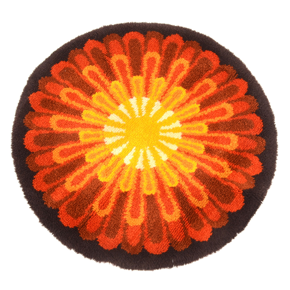Vintage Circular Accent Rug