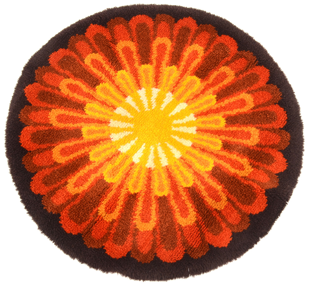 Vintage Circular Accent Rug
