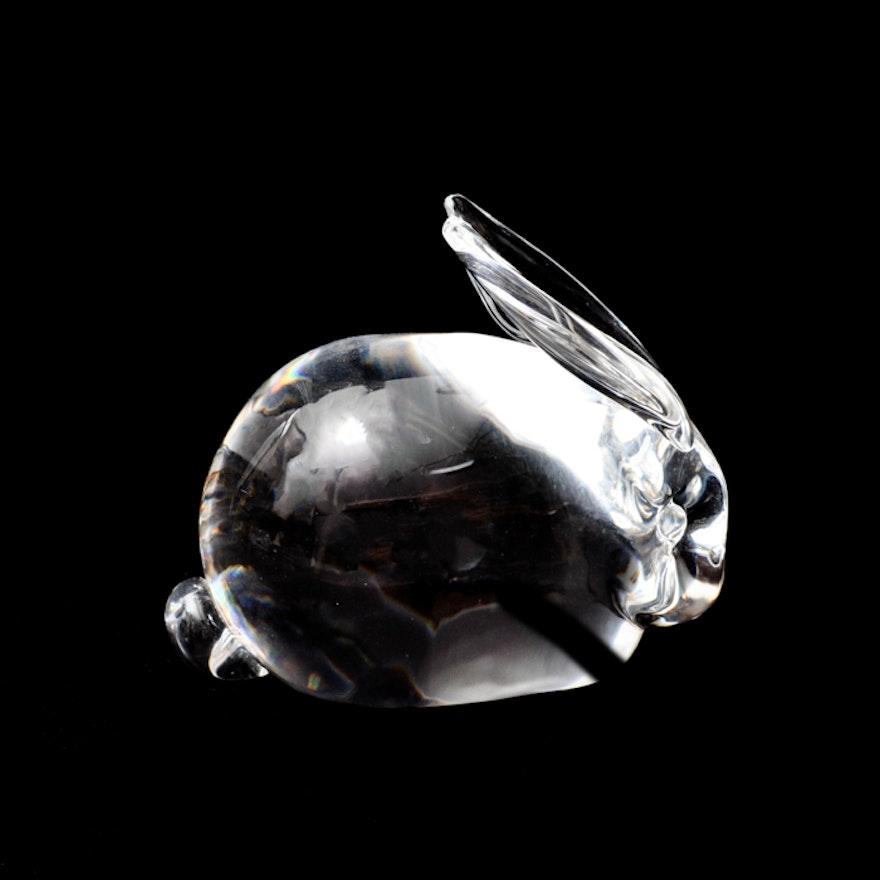 Steuben Crystal Rabbit FIgurine