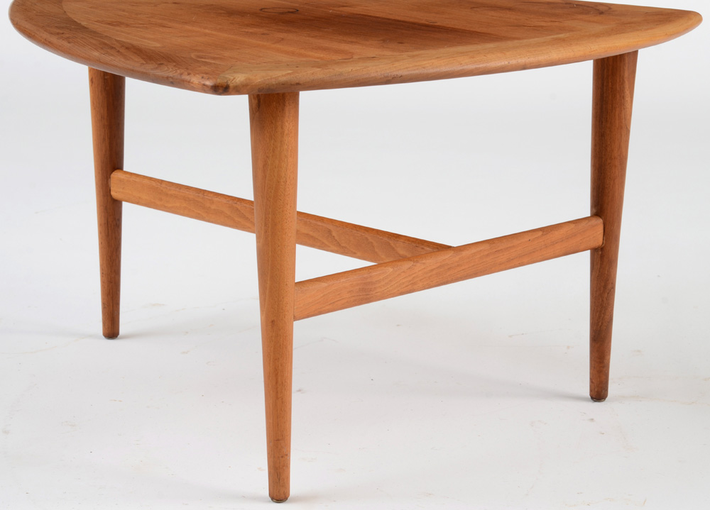 Danish Modern Triangular Teak Wood Table