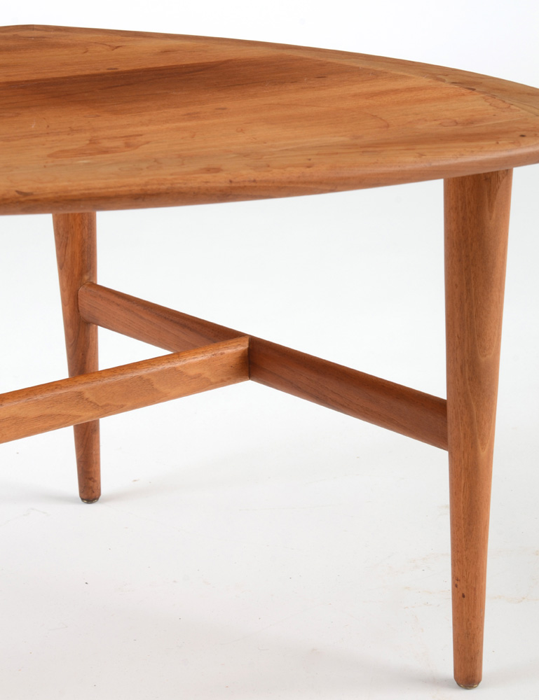 Danish Modern Triangular Teak Wood Table