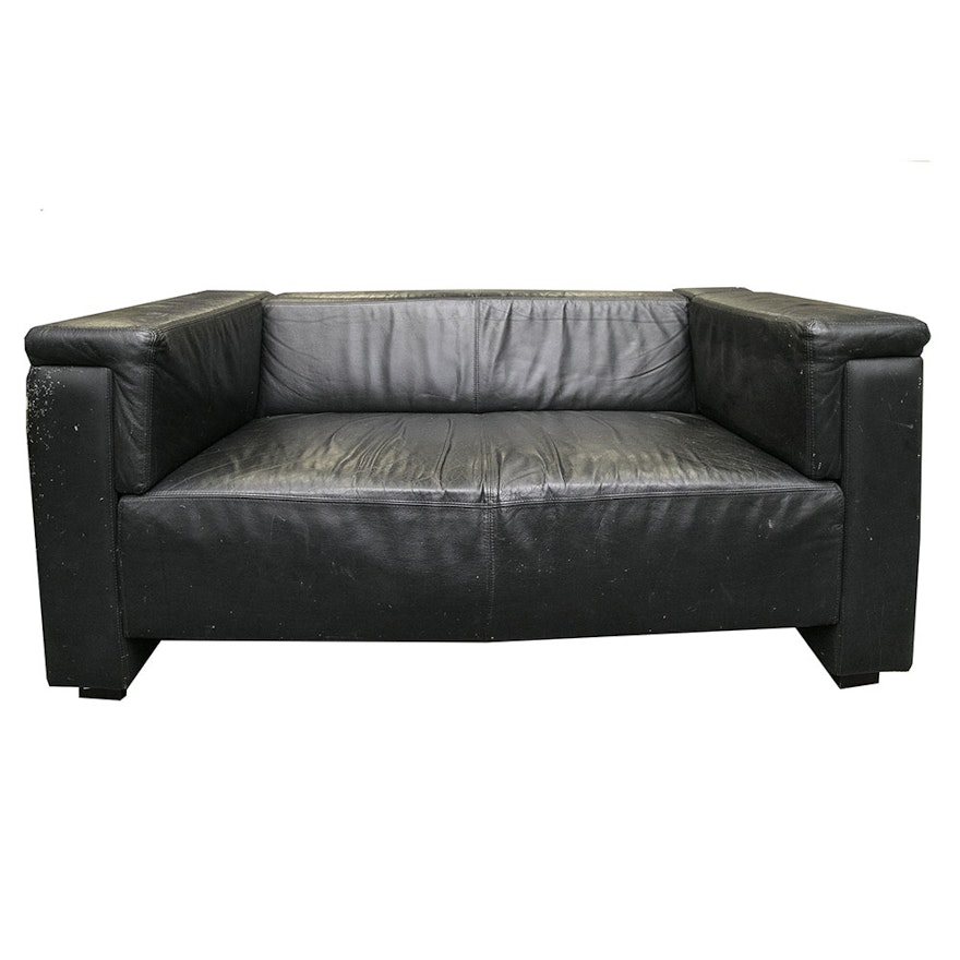 Bauhaus Style Leather Love Seat