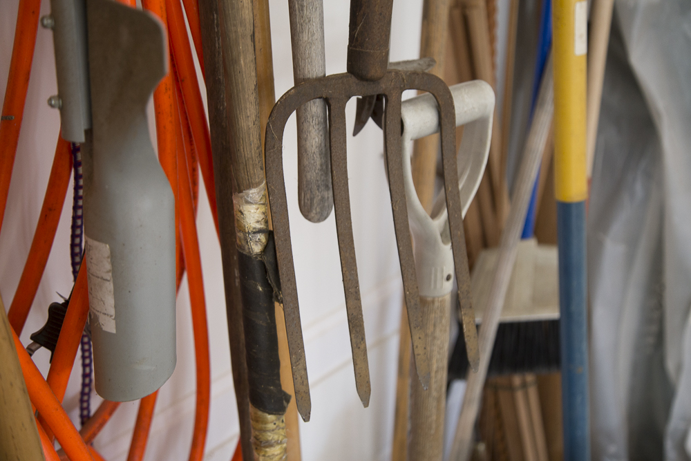 Assortment of Garden Shovels and Tools