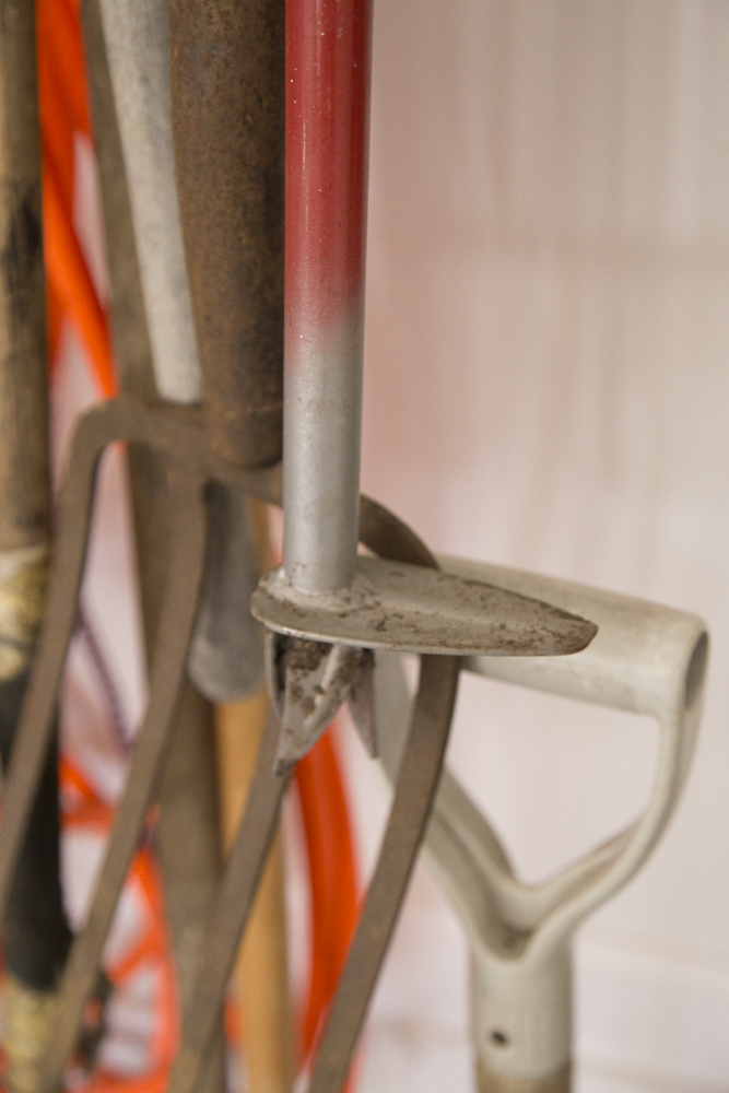 Assortment of Garden Shovels and Tools