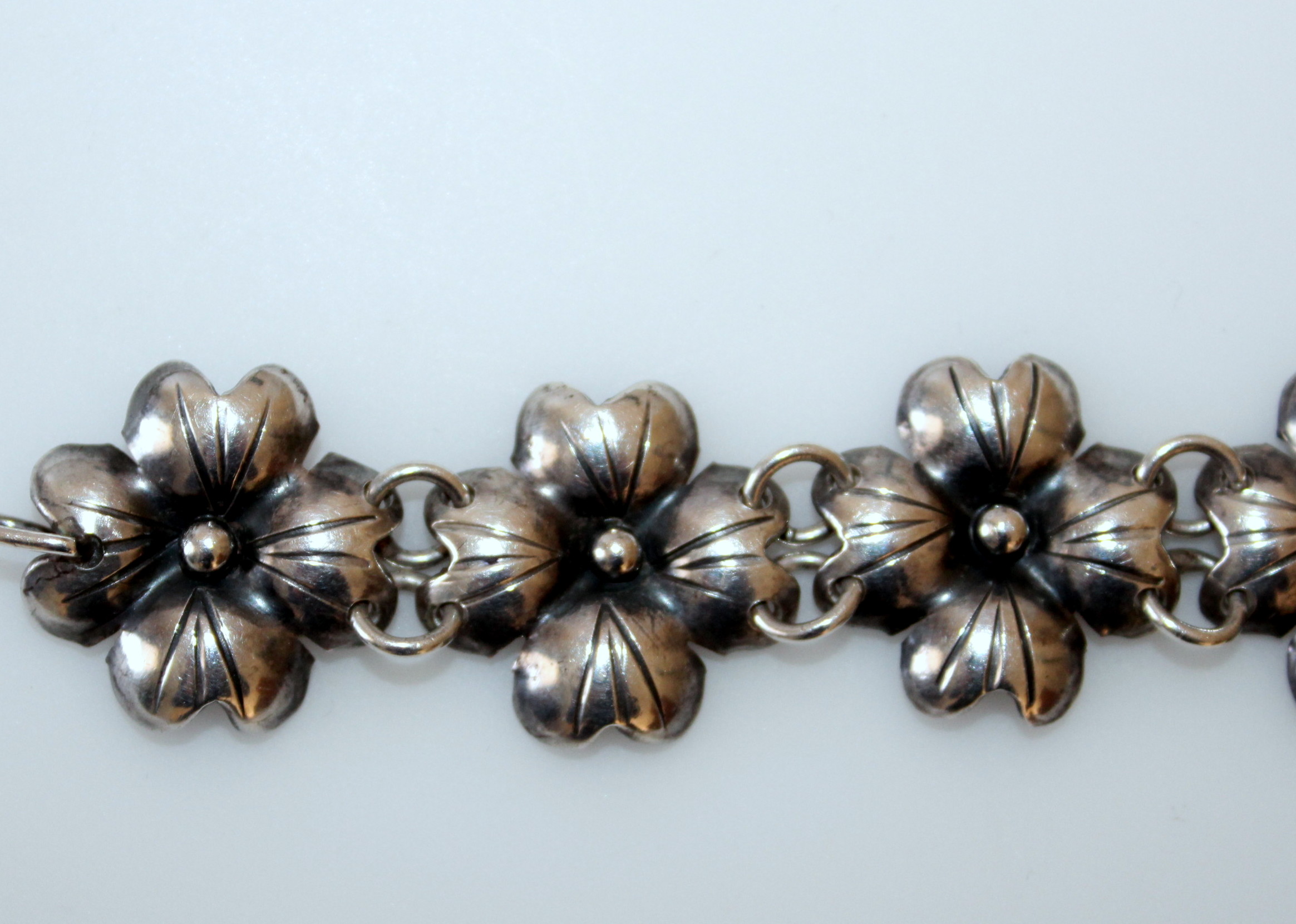 Vintage Hand Wrought Temming Sterling Bracelet