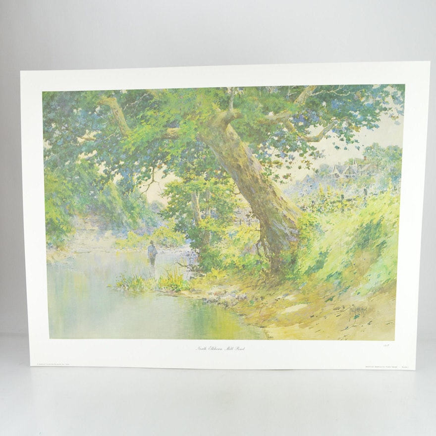 Paul Sawyier Limited Edition Print "North Elkhorn Mill Pond"