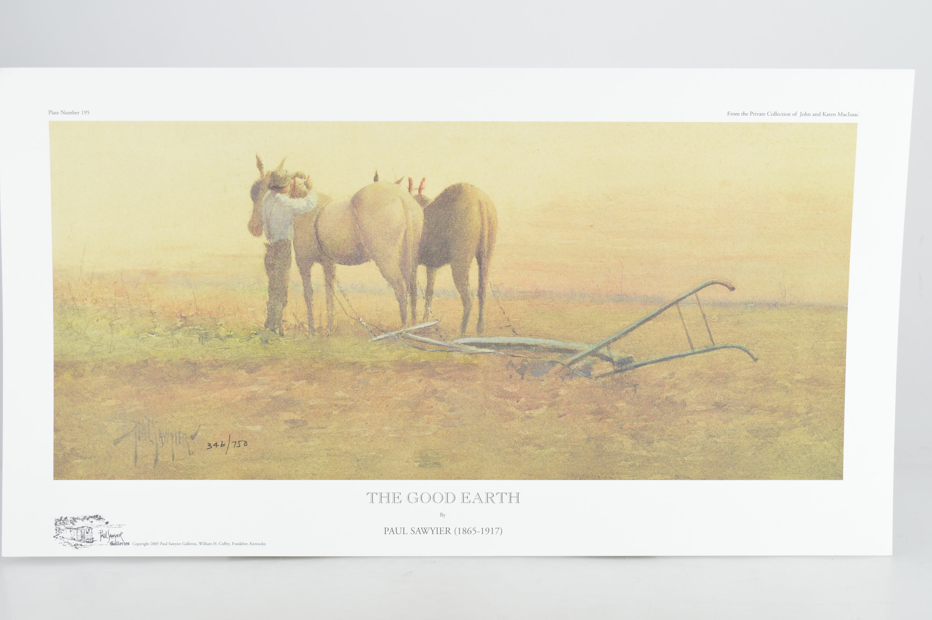 Paul Sawyier Limited Edition Prints "The Good Earth," "Heading Home" and "Berry Pickin'"