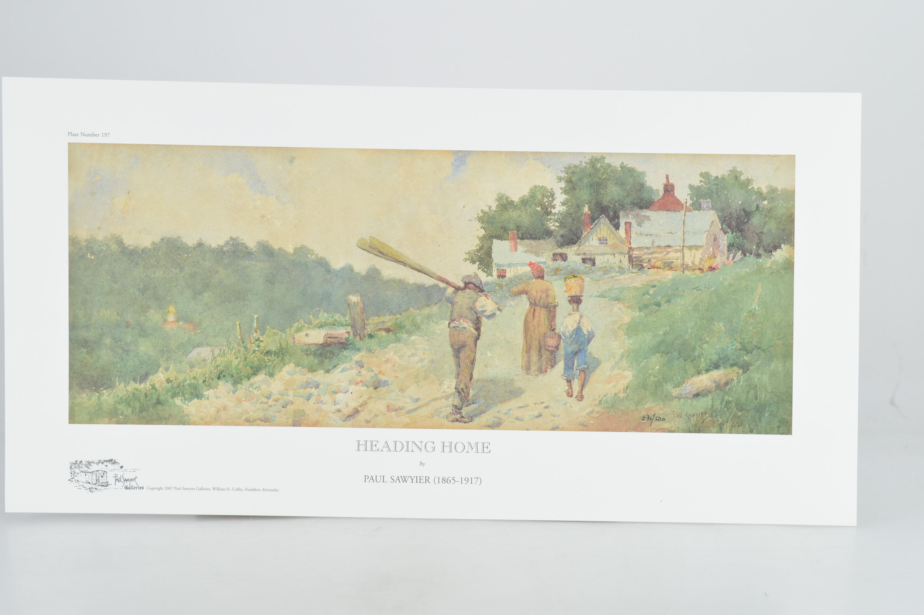 Paul Sawyier Limited Edition Prints "The Good Earth," "Heading Home" and "Berry Pickin'"