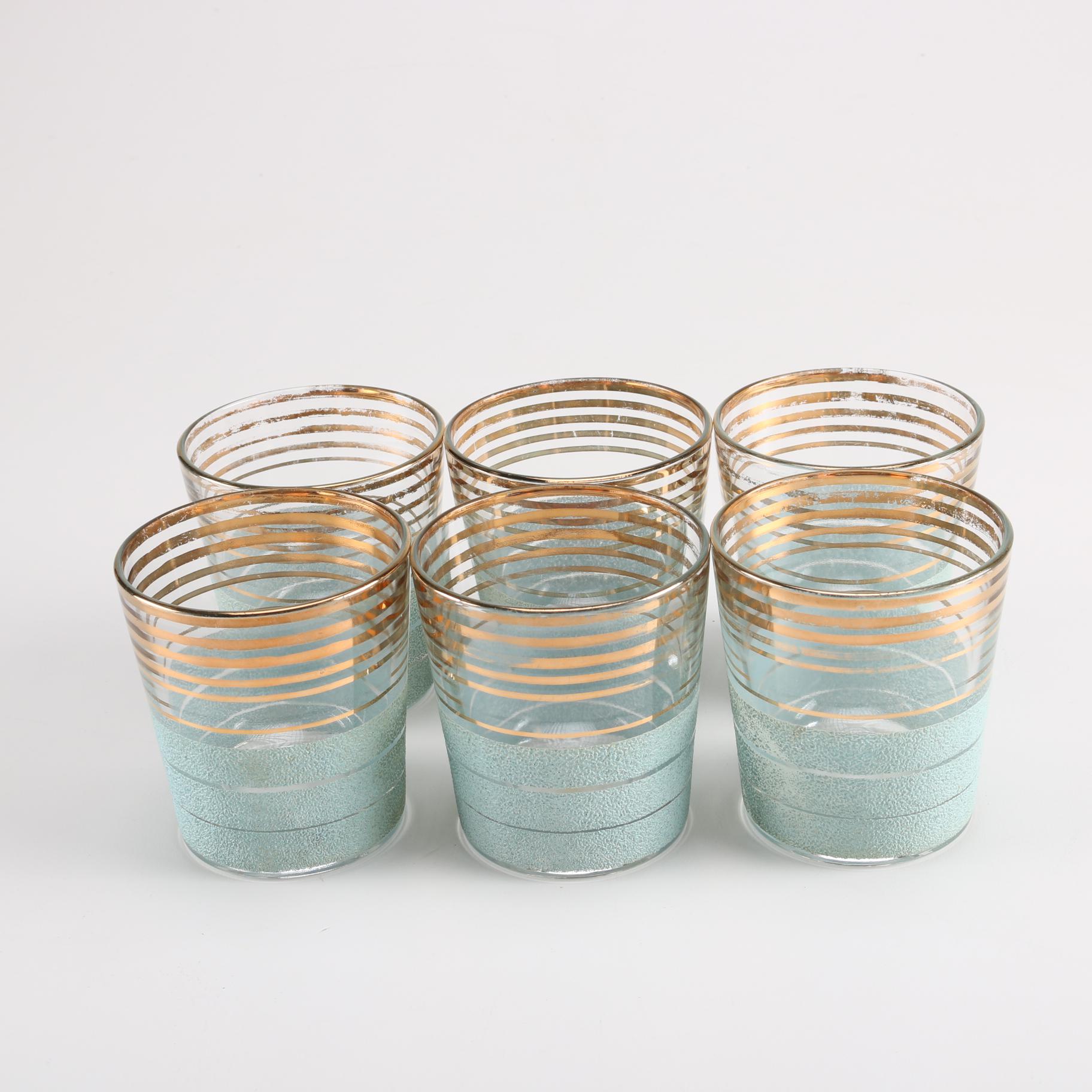 Set of Gold Tone Glasses