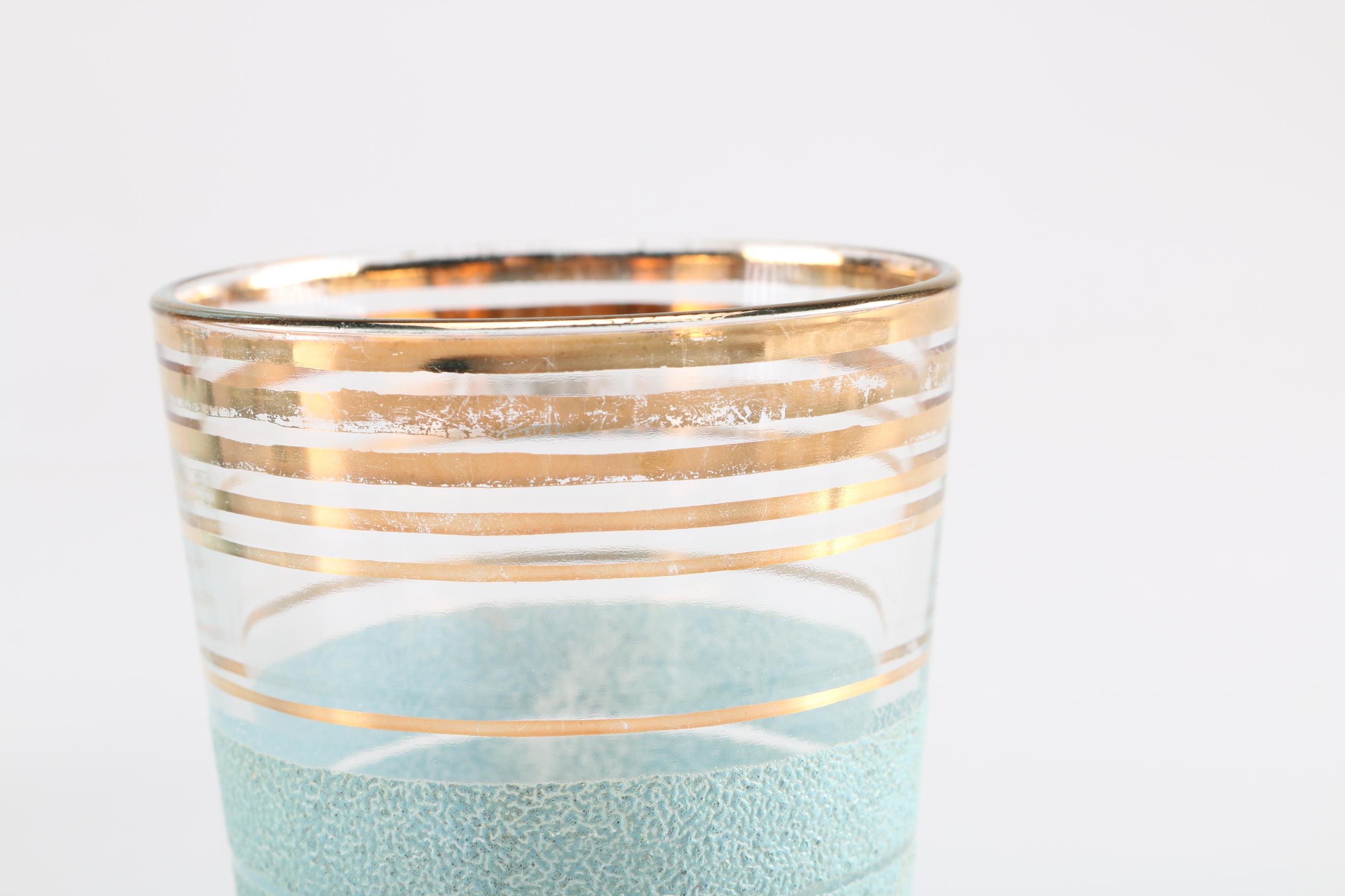 Set of Gold Tone Glasses