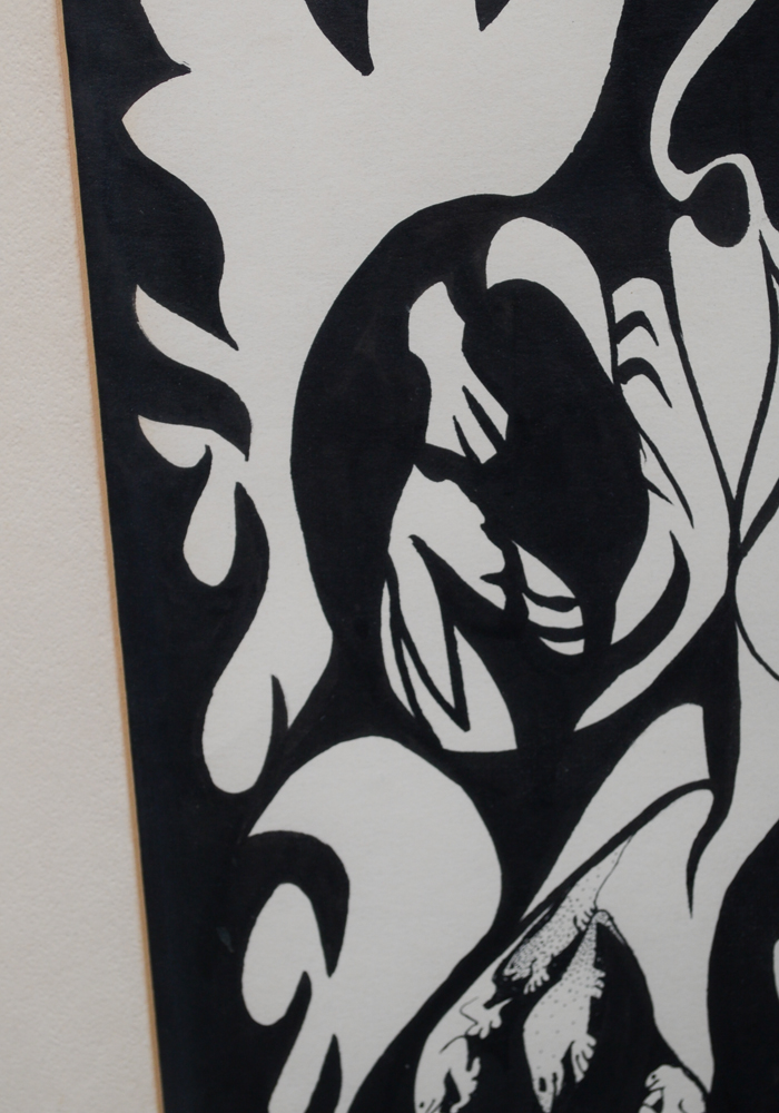 Black and White Abstract Animal Drawing