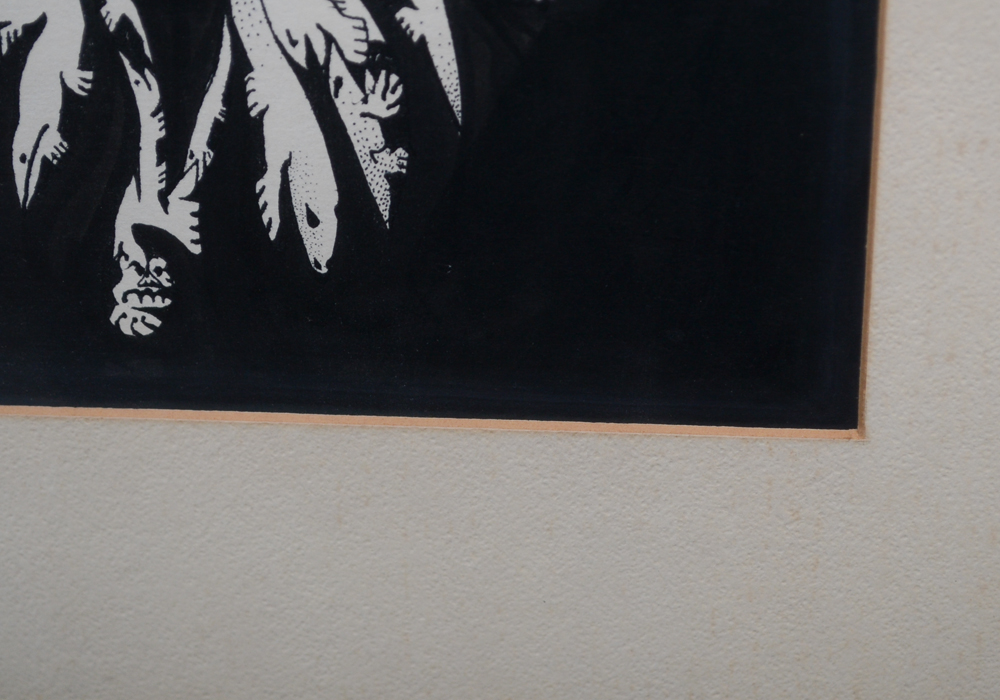 Black and White Abstract Animal Drawing