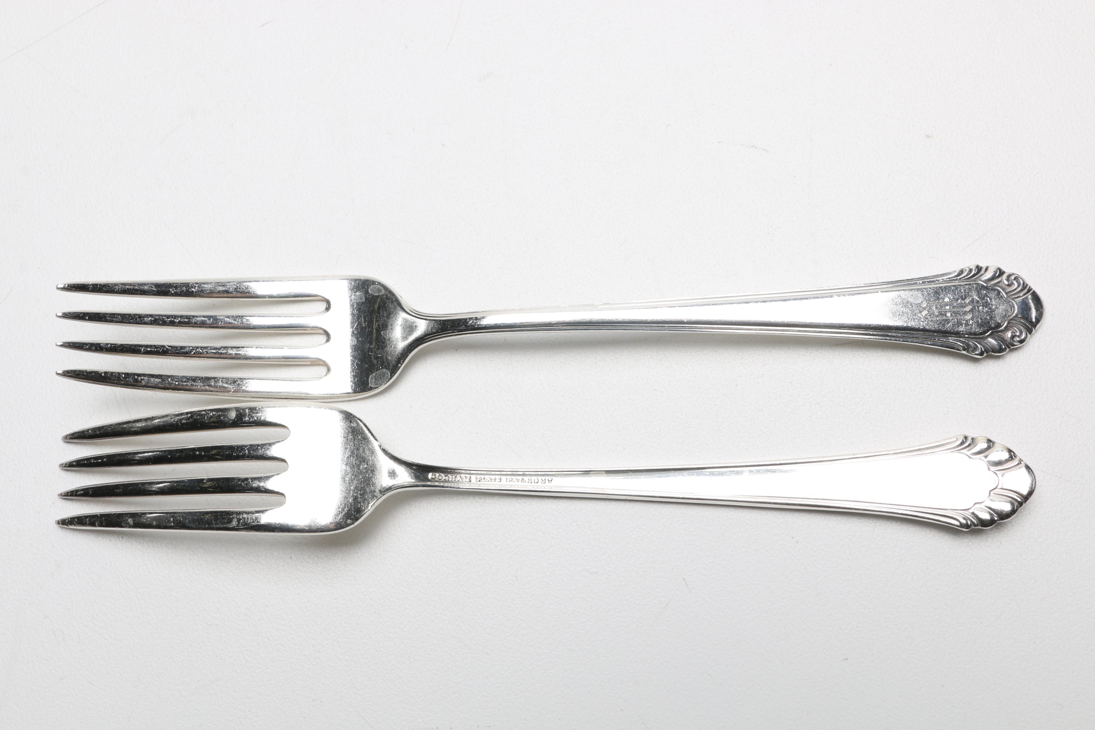 Gorham "Cavalier" Silver Plate Flatware Set