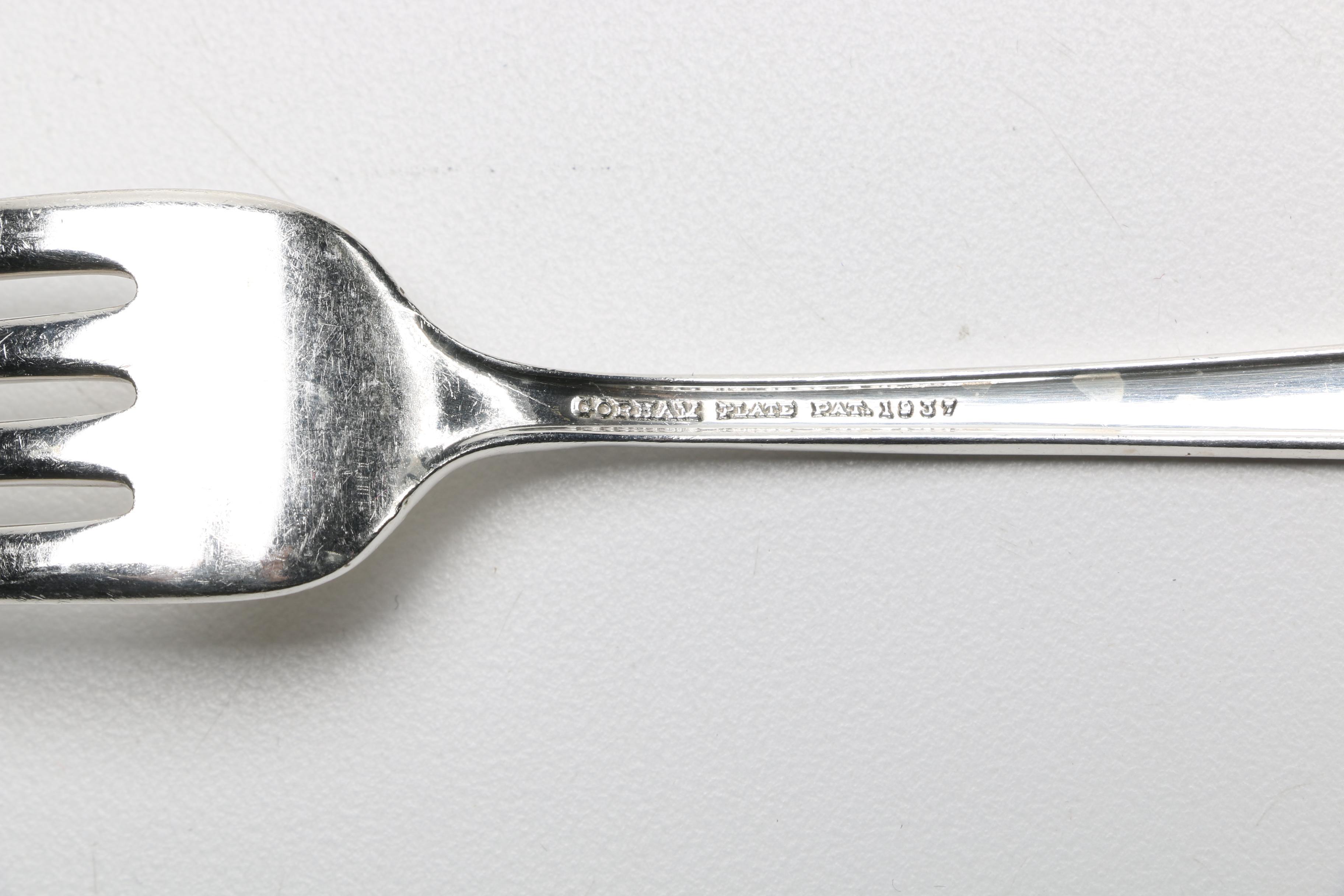 Gorham "Cavalier" Silver Plate Flatware Set