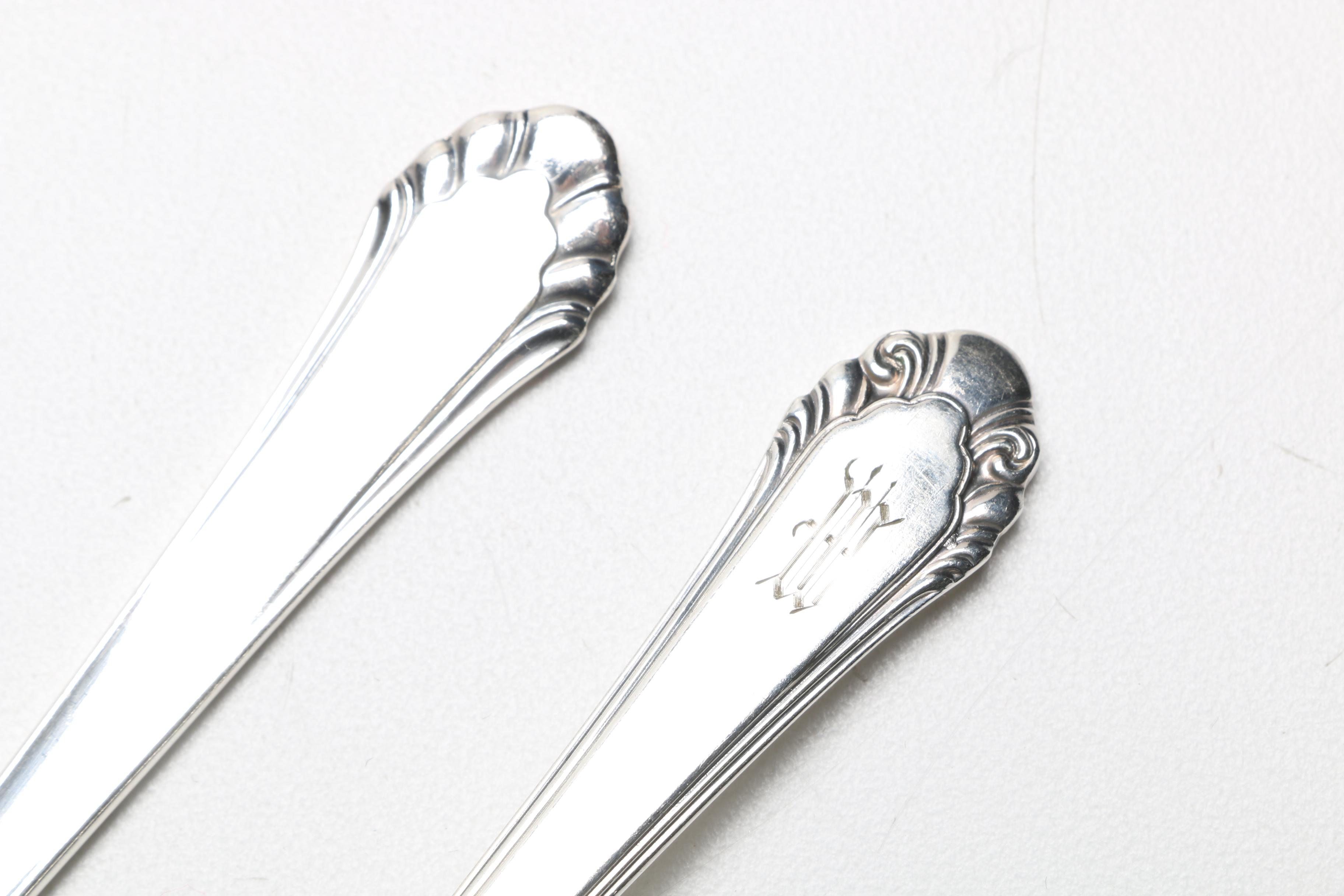 Gorham "Cavalier" Silver Plate Flatware Set