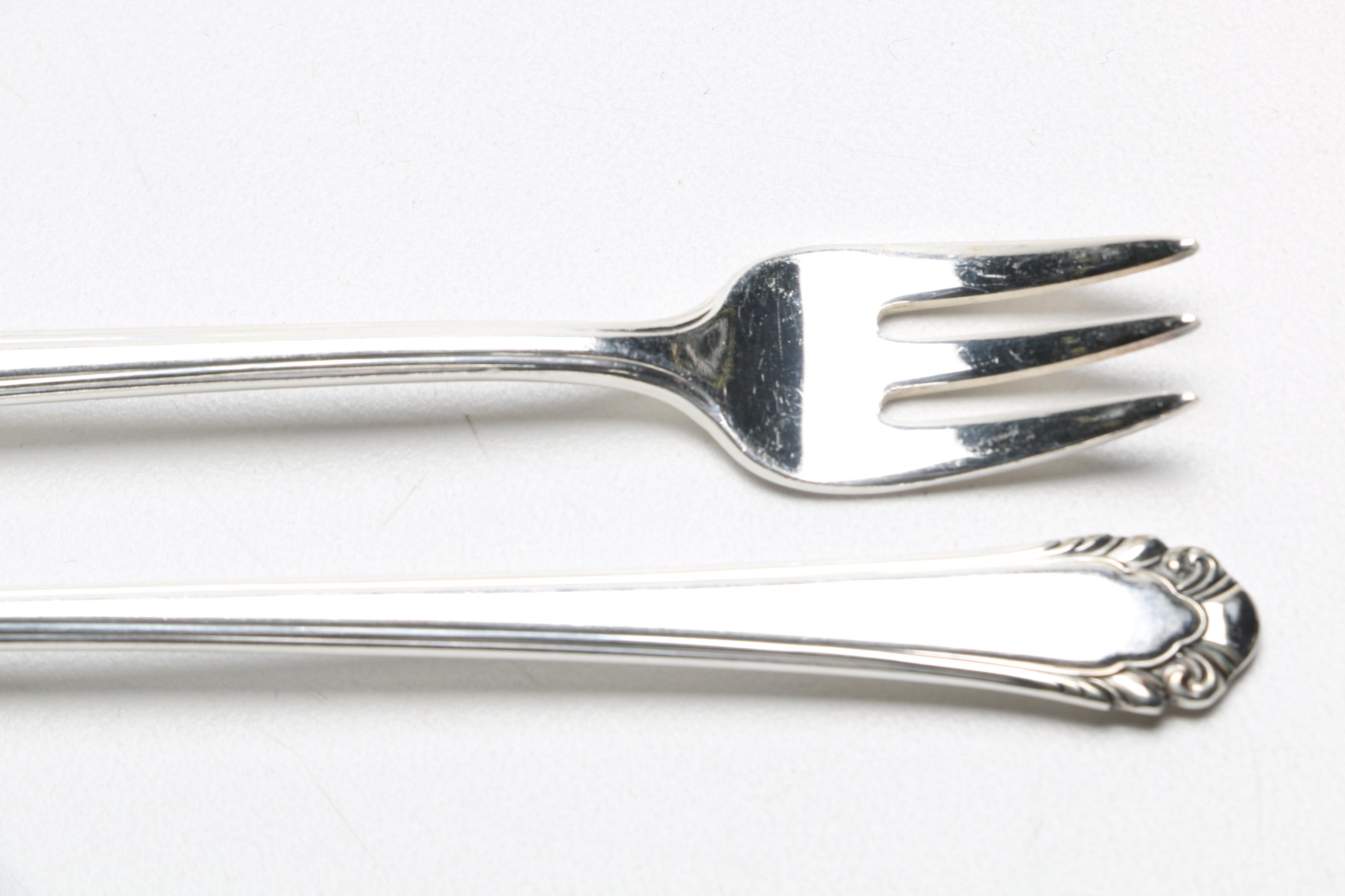 Gorham "Cavalier" Silver Plate Flatware Set