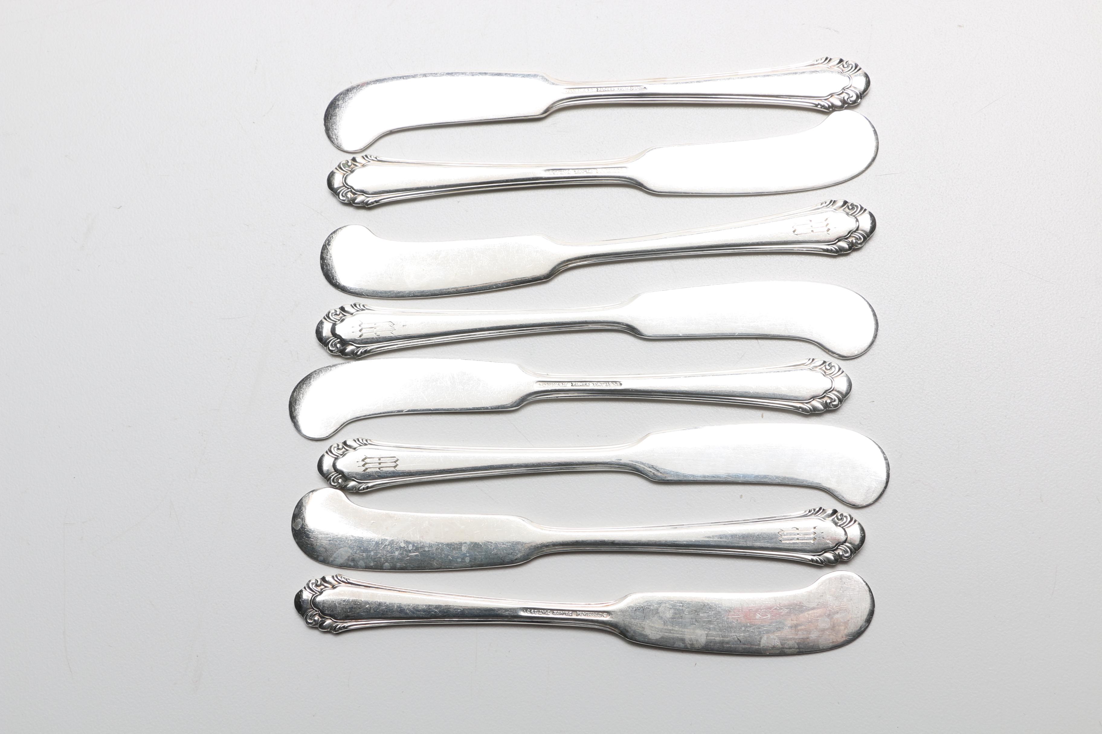 Gorham "Cavalier" Silver Plate Flatware Set