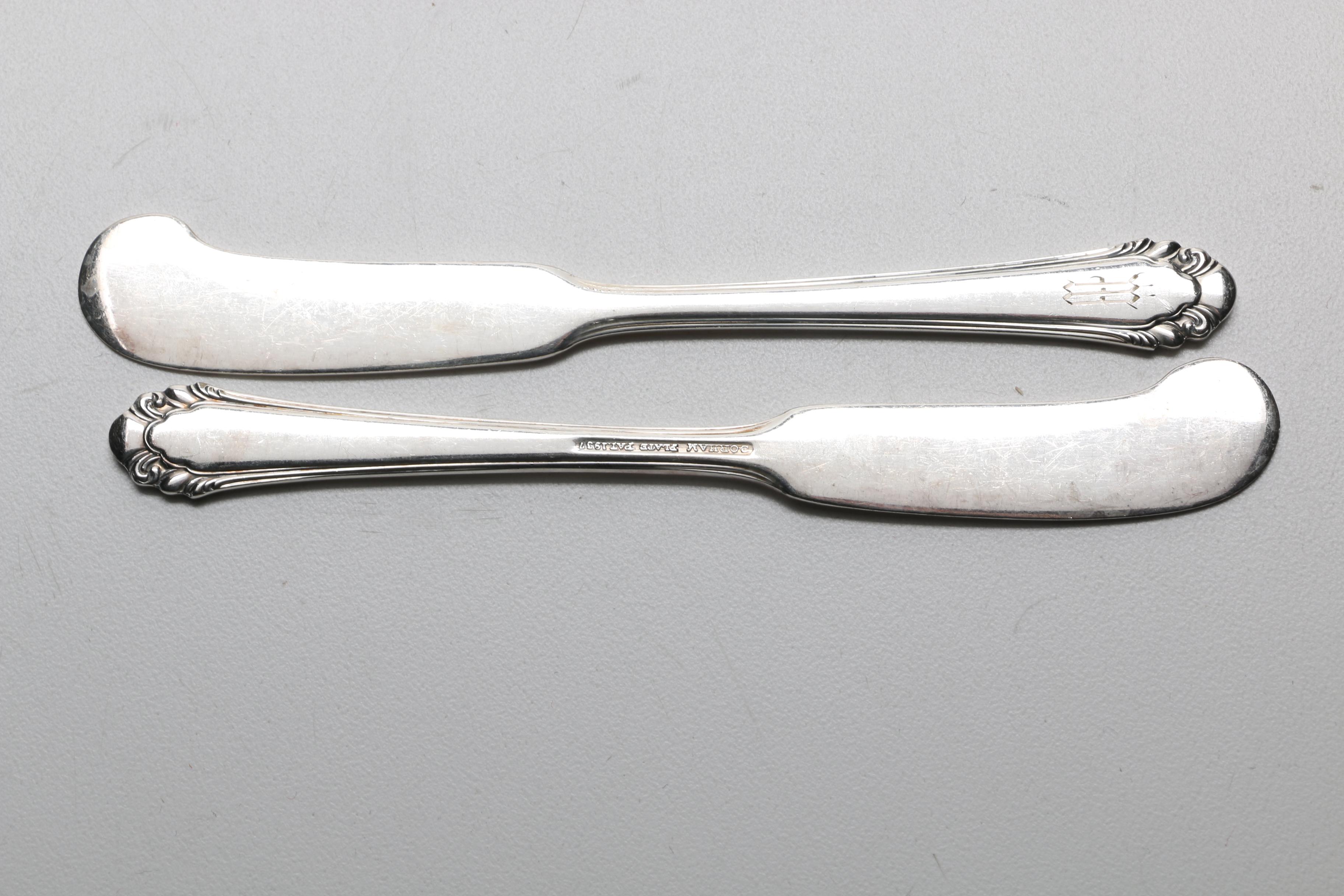 Gorham "Cavalier" Silver Plate Flatware Set