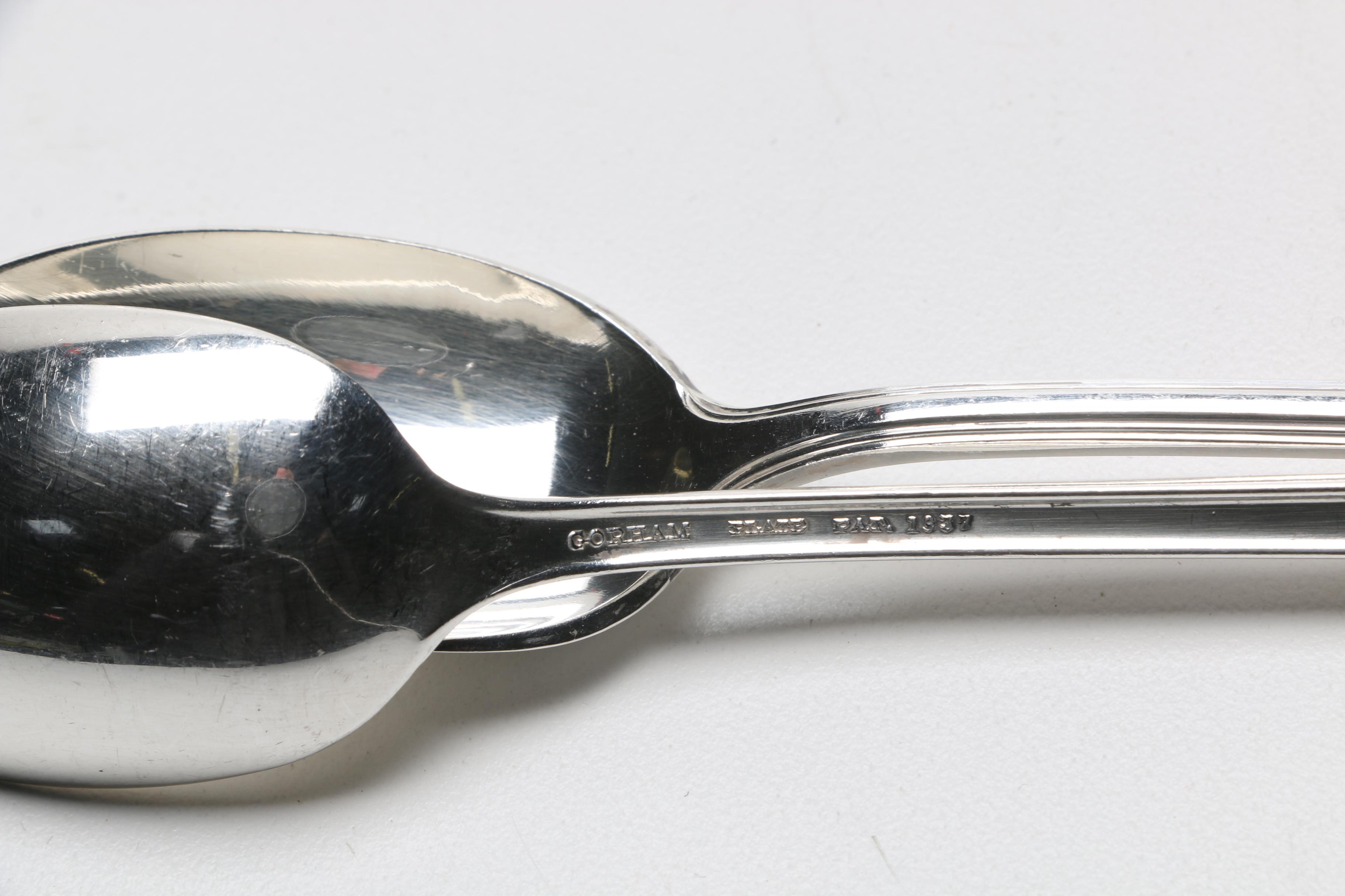 Gorham "Cavalier" Silver Plate Flatware Set