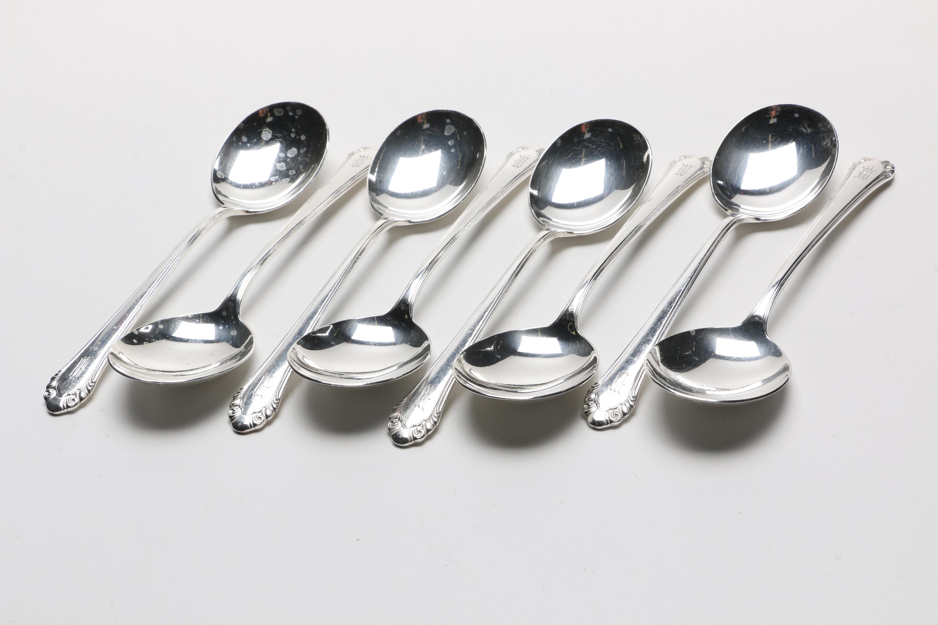 Gorham "Cavalier" Silver Plate Flatware Set