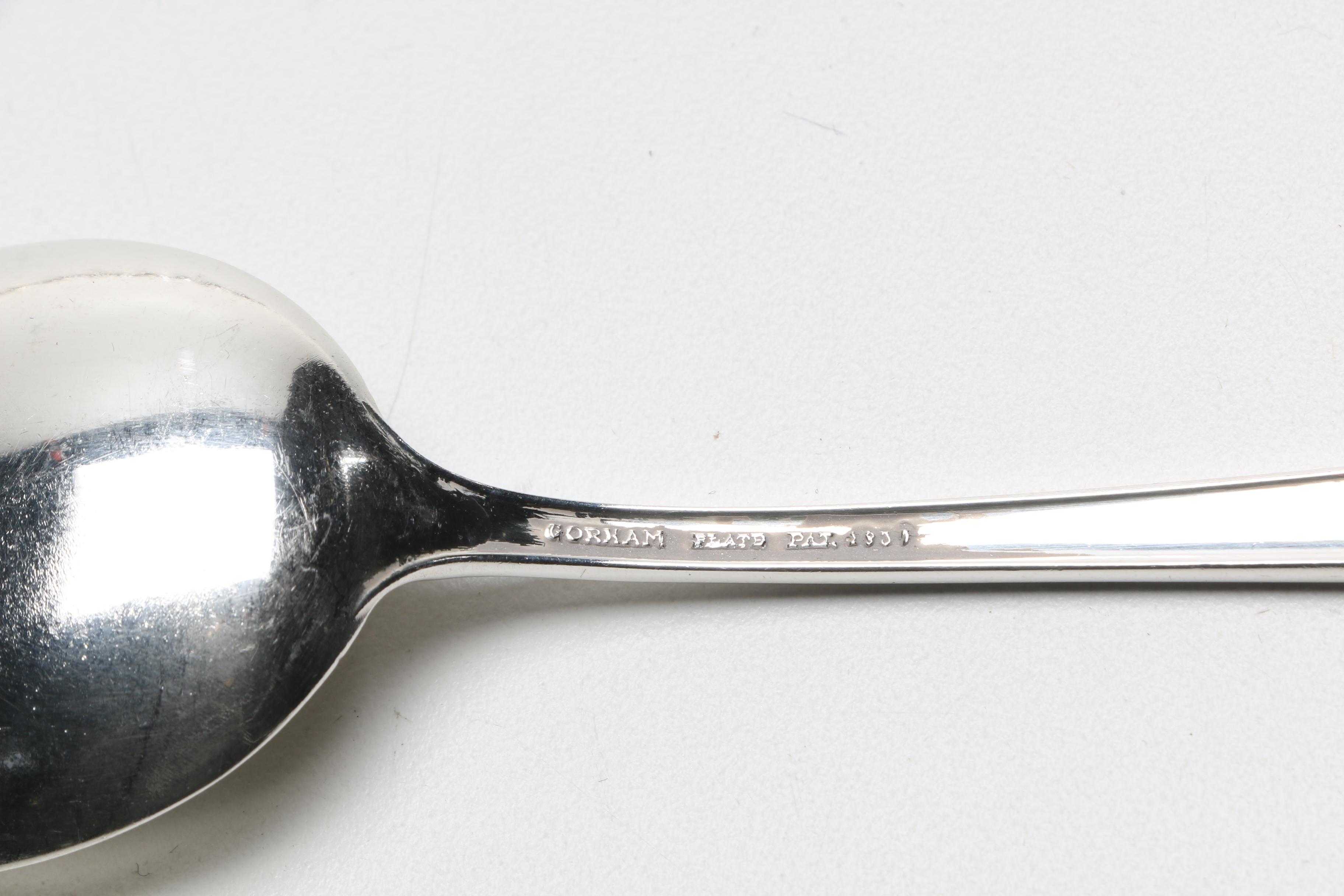 Gorham "Cavalier" Silver Plate Flatware Set