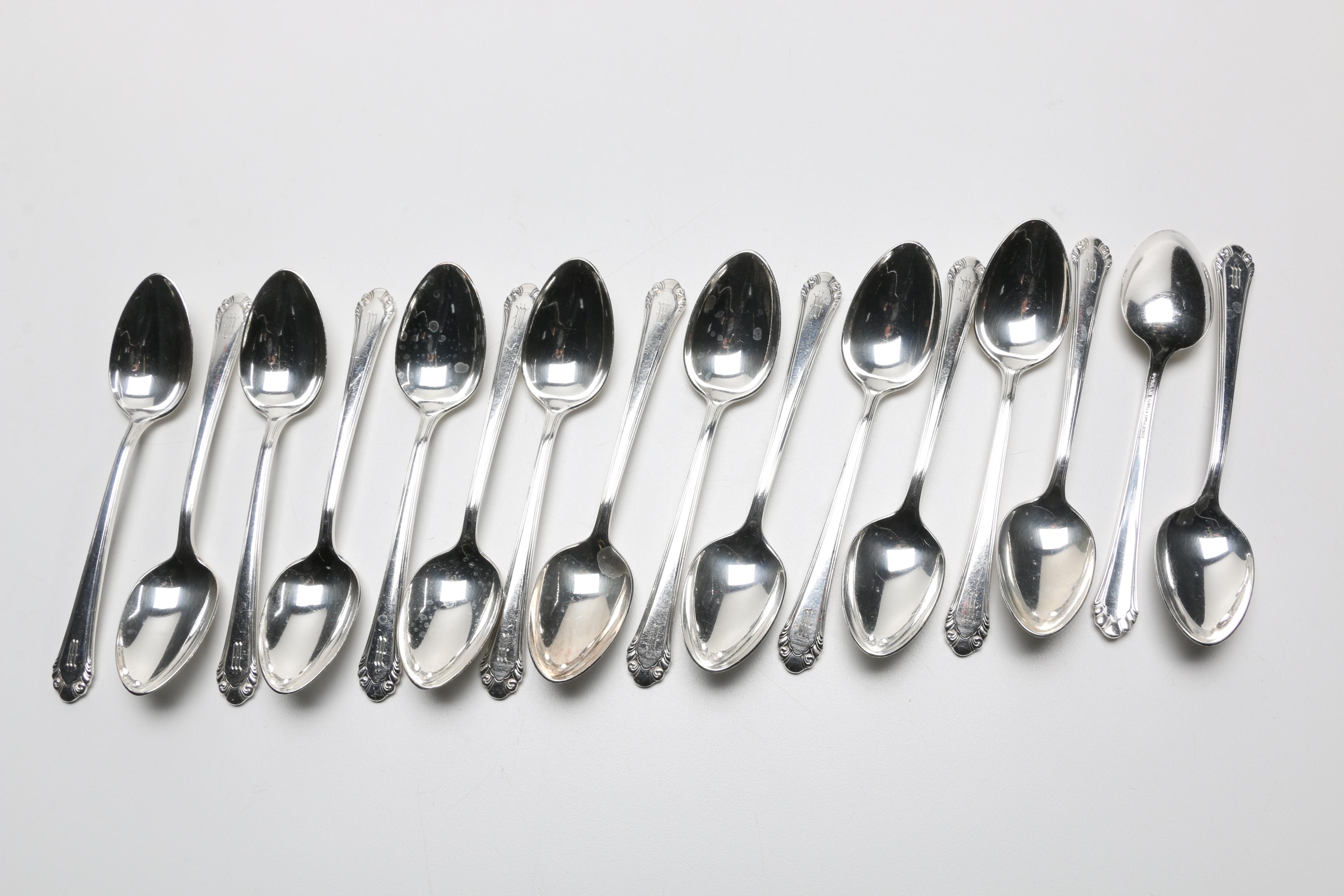 Gorham "Cavalier" Silver Plate Flatware Set
