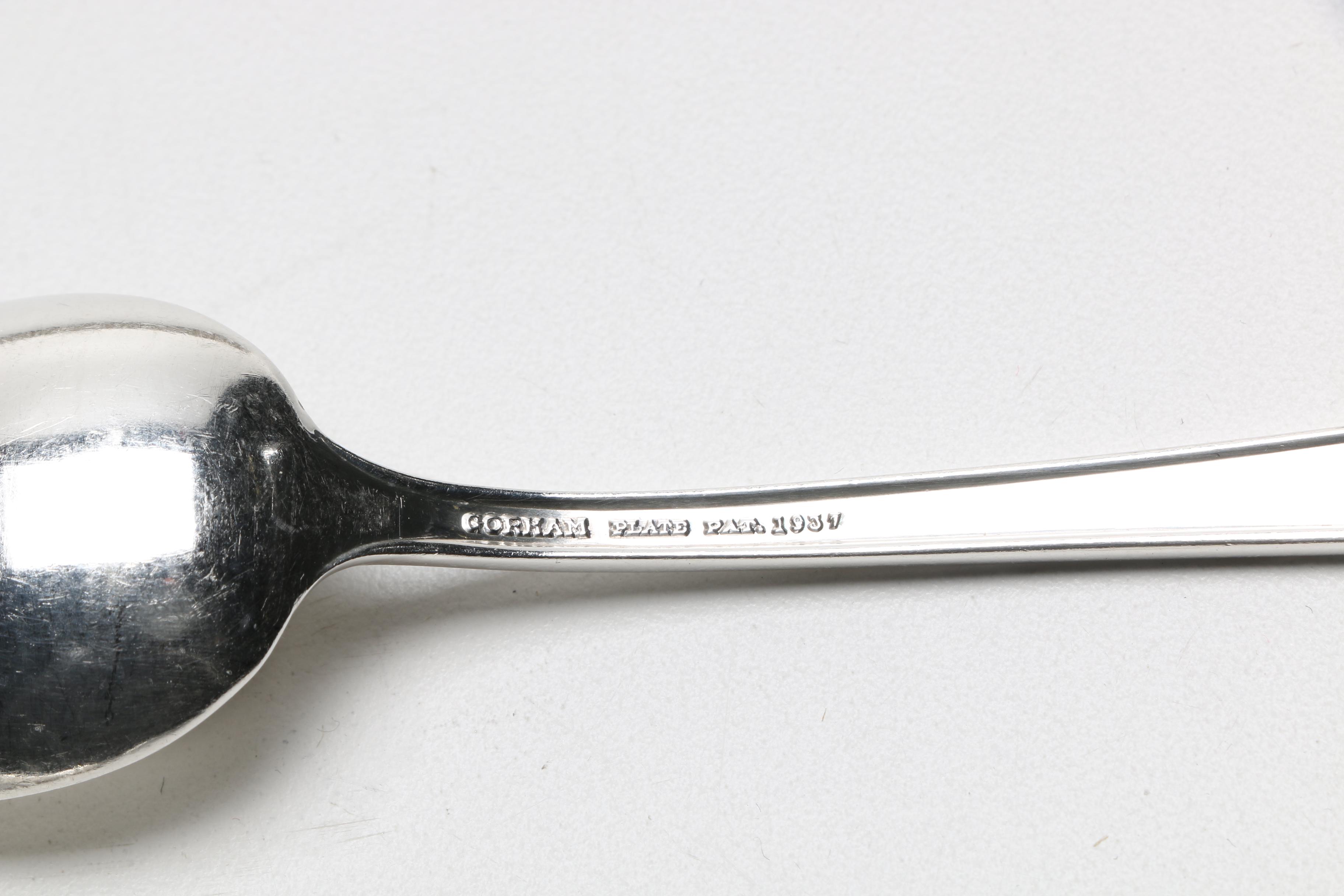 Gorham "Cavalier" Silver Plate Flatware Set