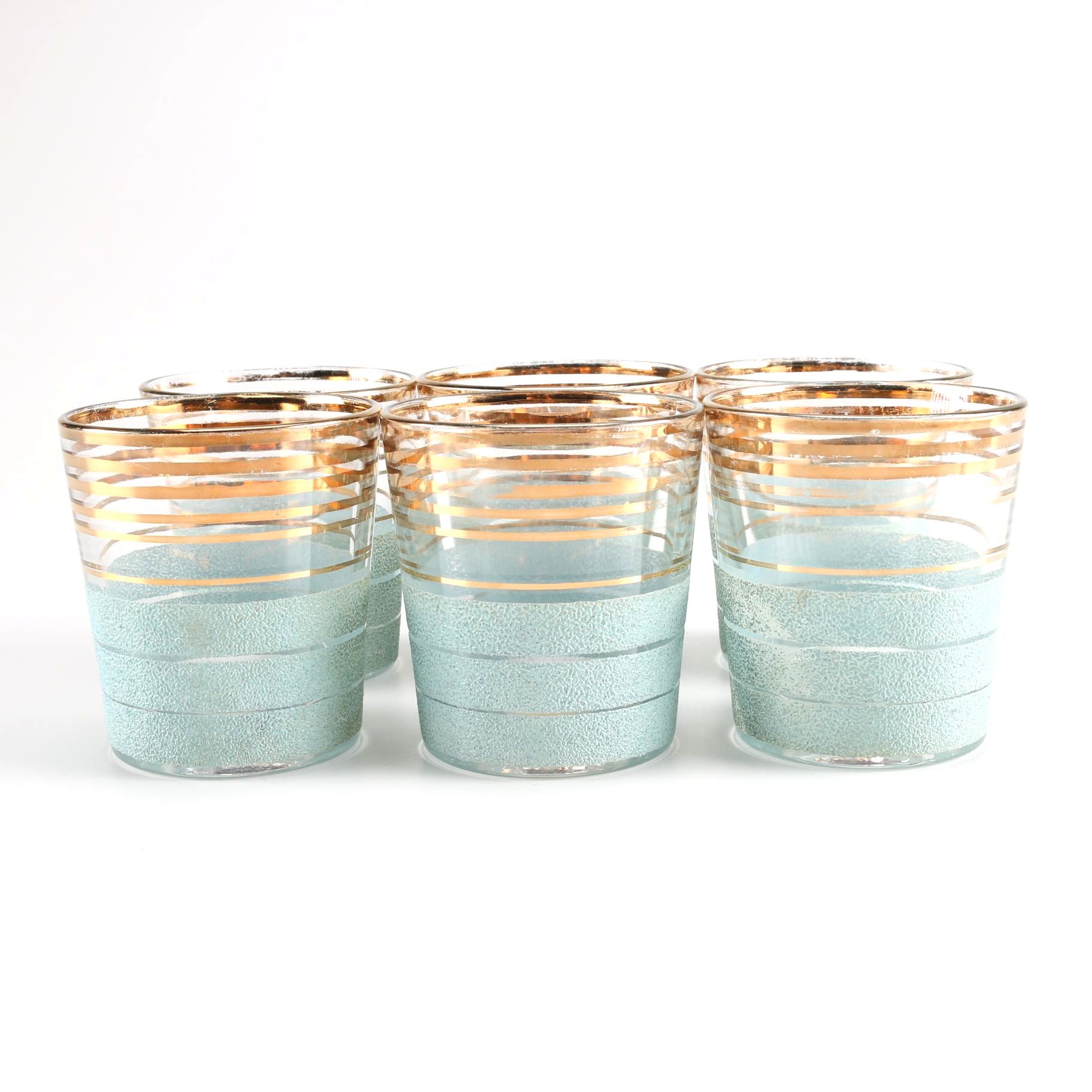 Set of Gold Tone Glasses