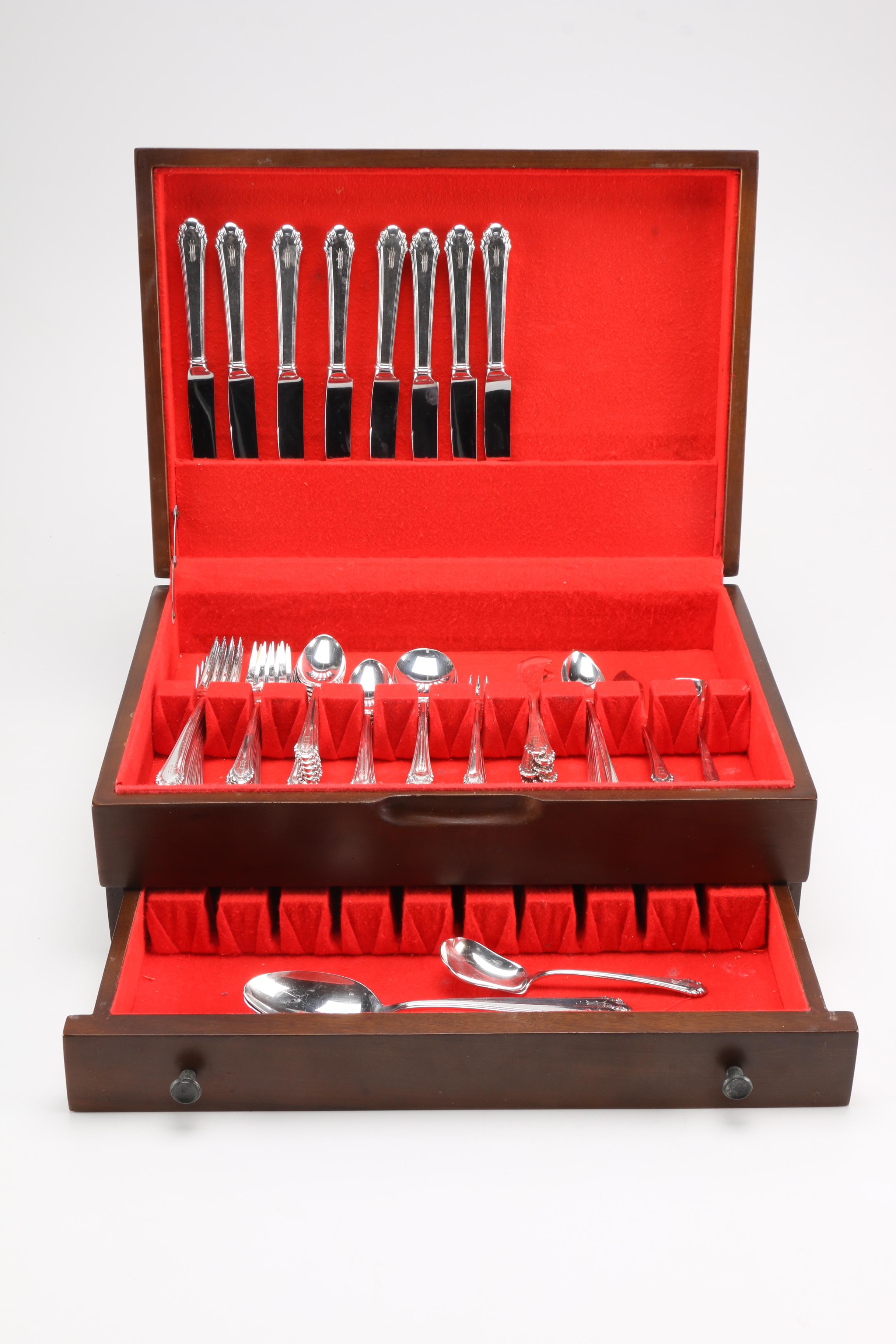 Gorham "Cavalier" Silver Plate Flatware Set