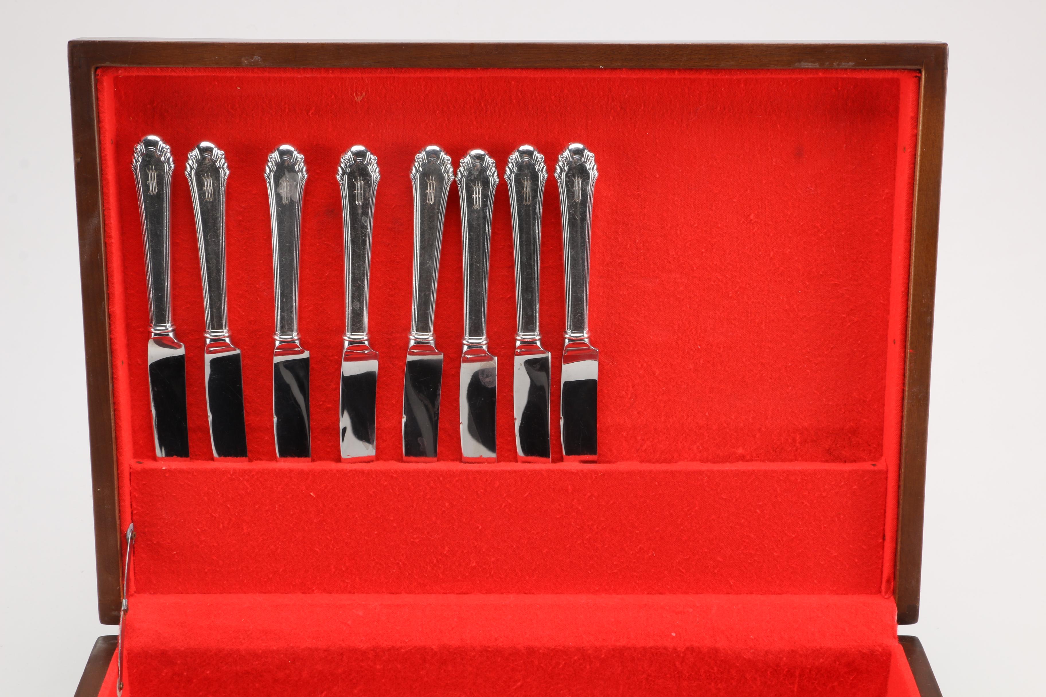 Gorham "Cavalier" Silver Plate Flatware Set