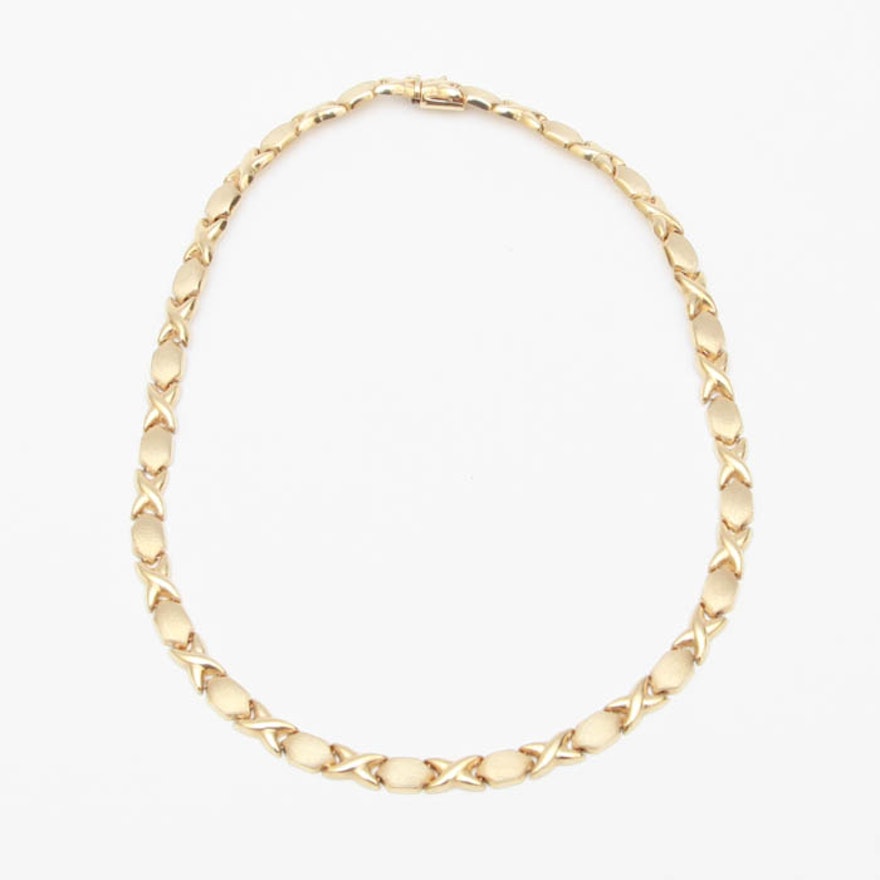 1980 "Stampato" 14k Yellow Gold Necklace