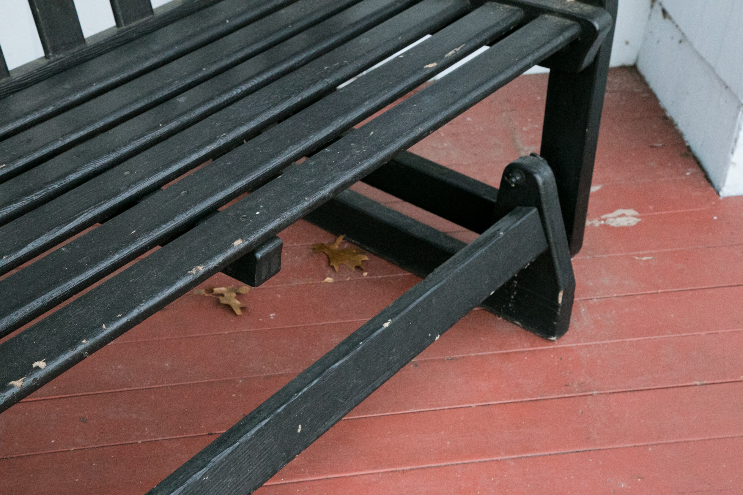 Painted Wood Patio Glider