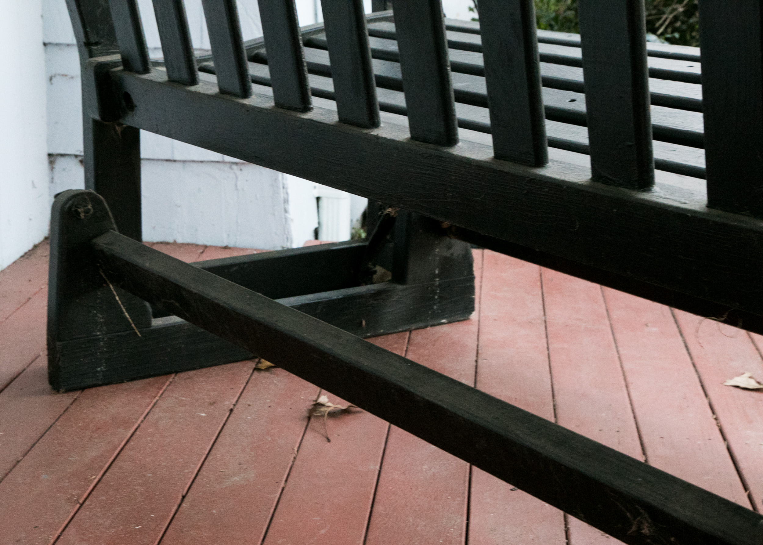 Painted Wood Patio Glider