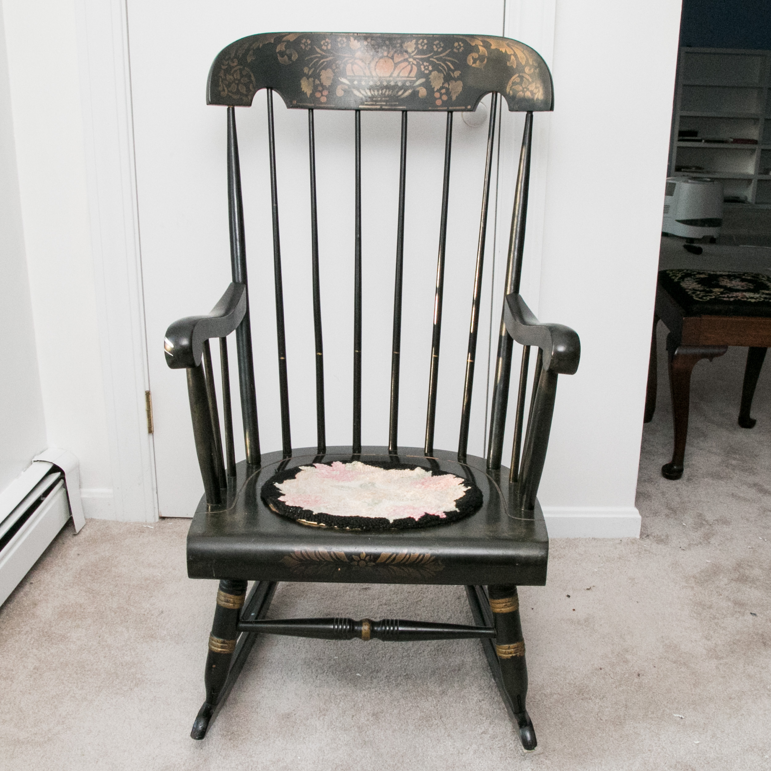Mid 20th Century NIcholas and Stone Style Windsor Rocking Chair