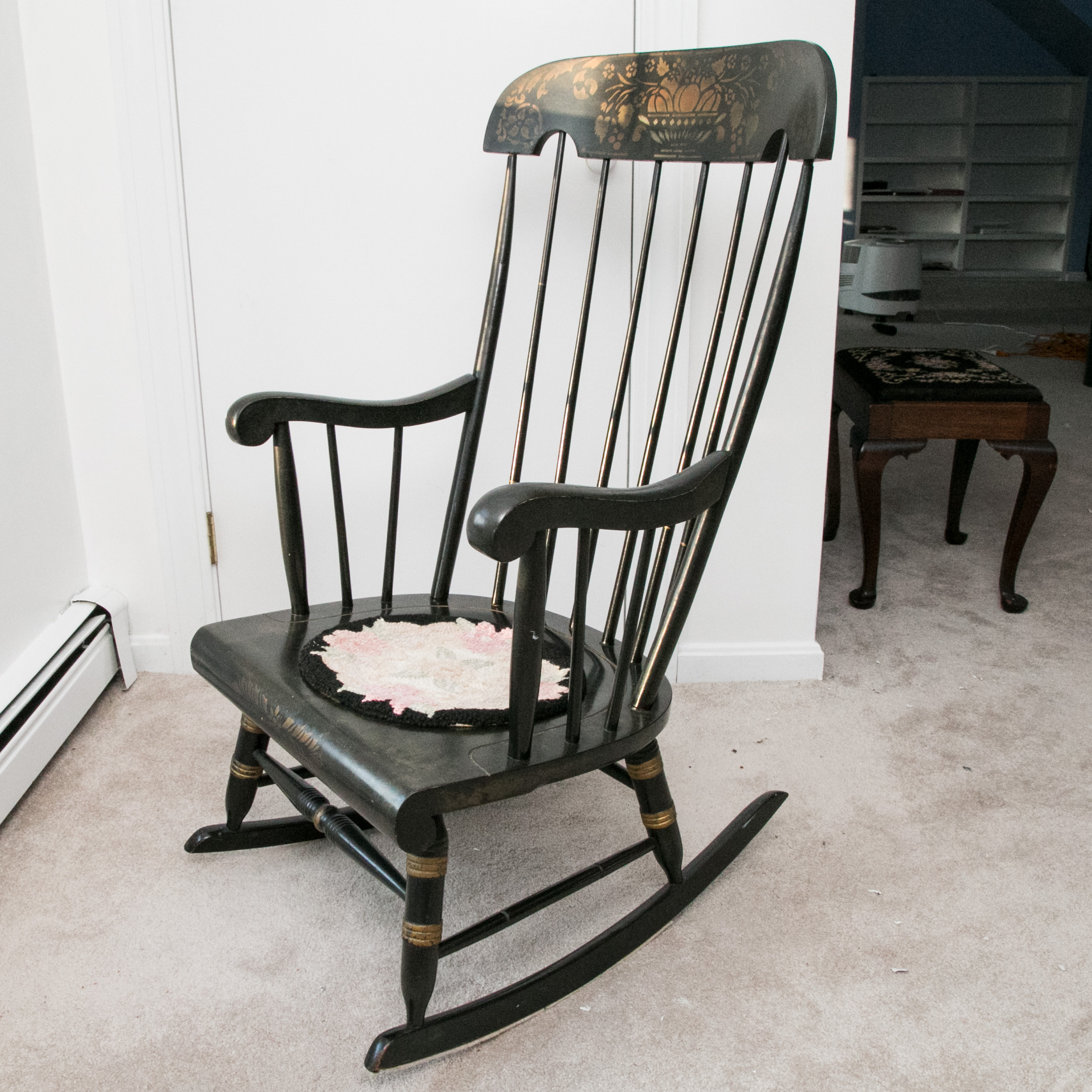 Mid 20th Century NIcholas and Stone Style Windsor Rocking Chair