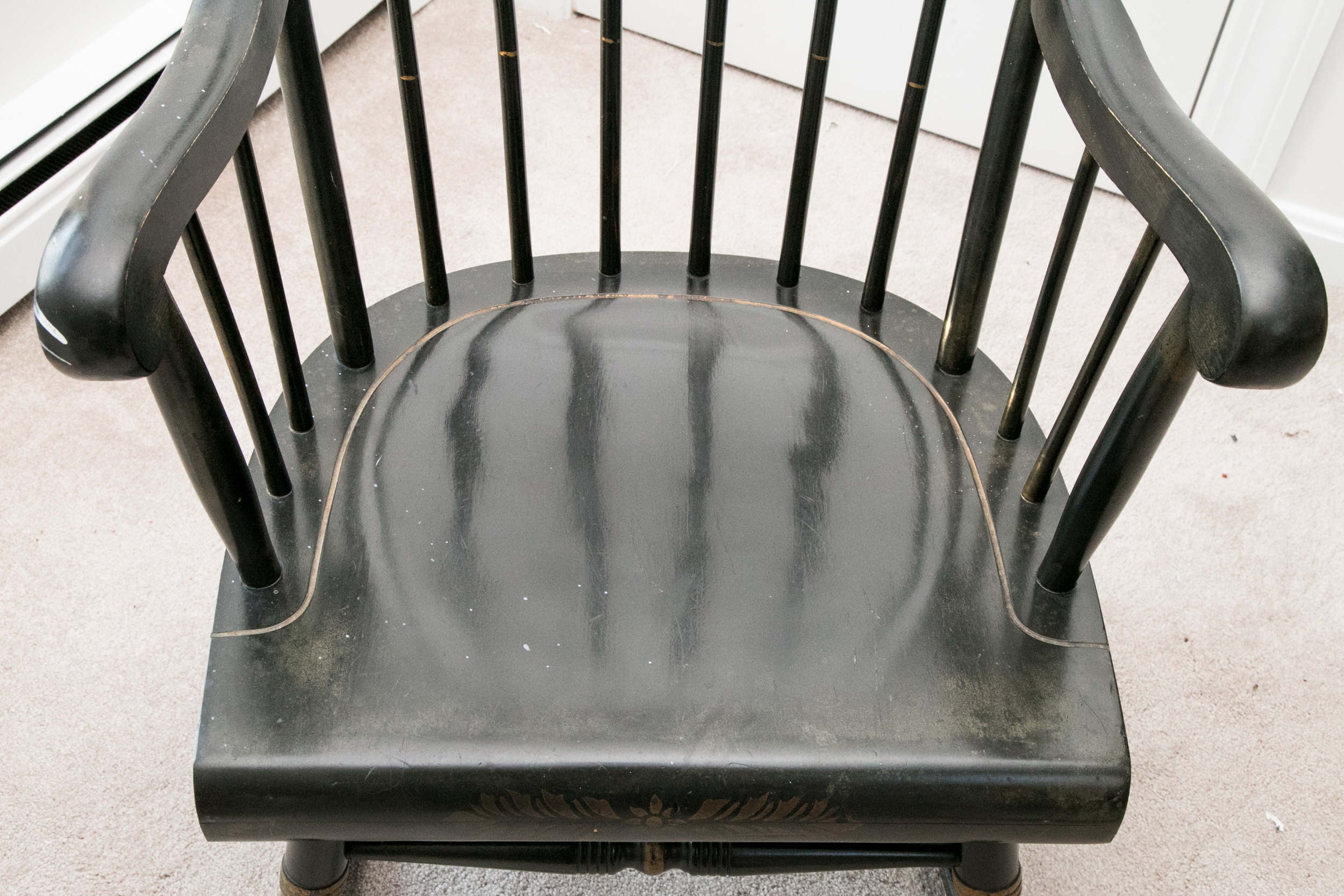 Mid 20th Century NIcholas and Stone Style Windsor Rocking Chair