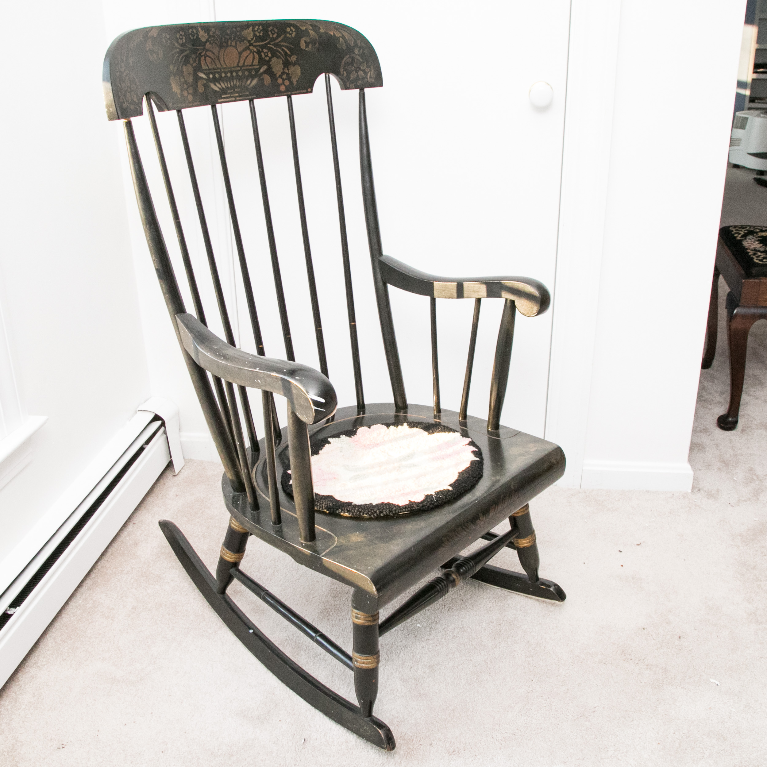 Mid 20th Century NIcholas and Stone Style Windsor Rocking Chair